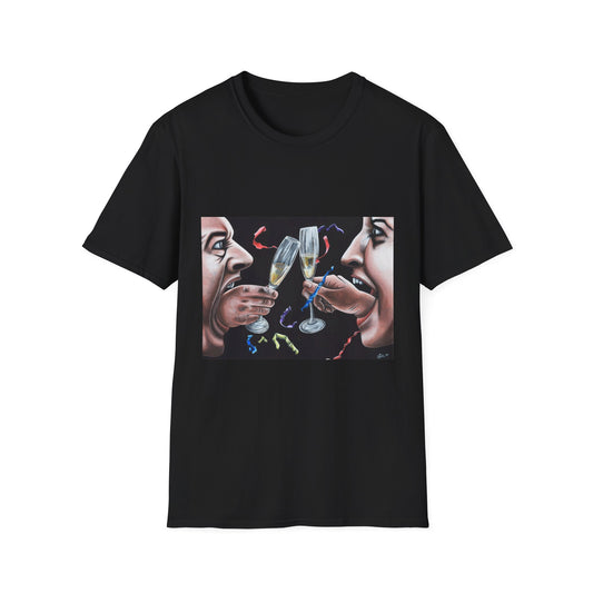 Cheers to Life Unisex Softstyle T-Shirt - Celebrate Moments with Artful Design
