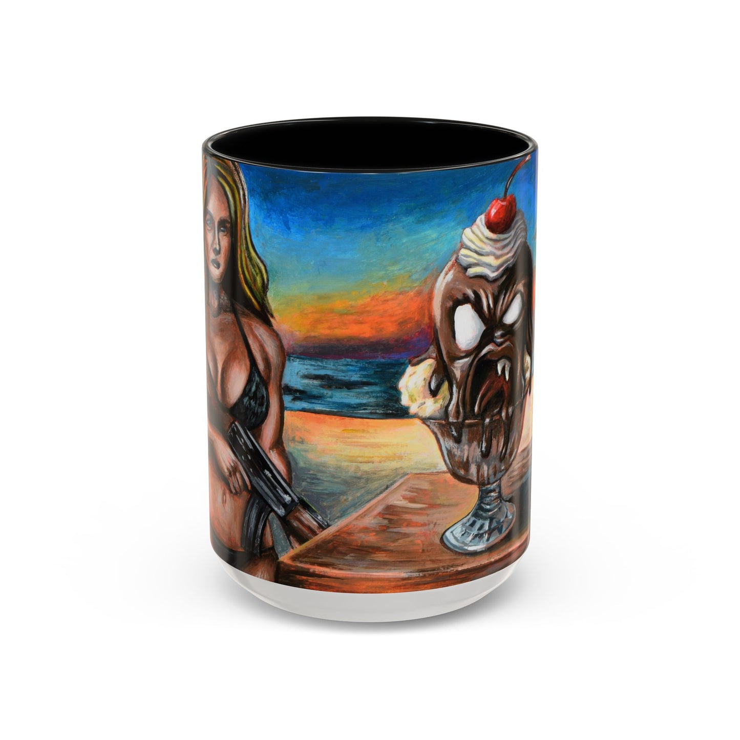 Vibrant Art-Inspired Coffee Mug, Unique Gift for Beach Lovers, Collectible Drinkware, Perfect for Birthdays, Home Decor