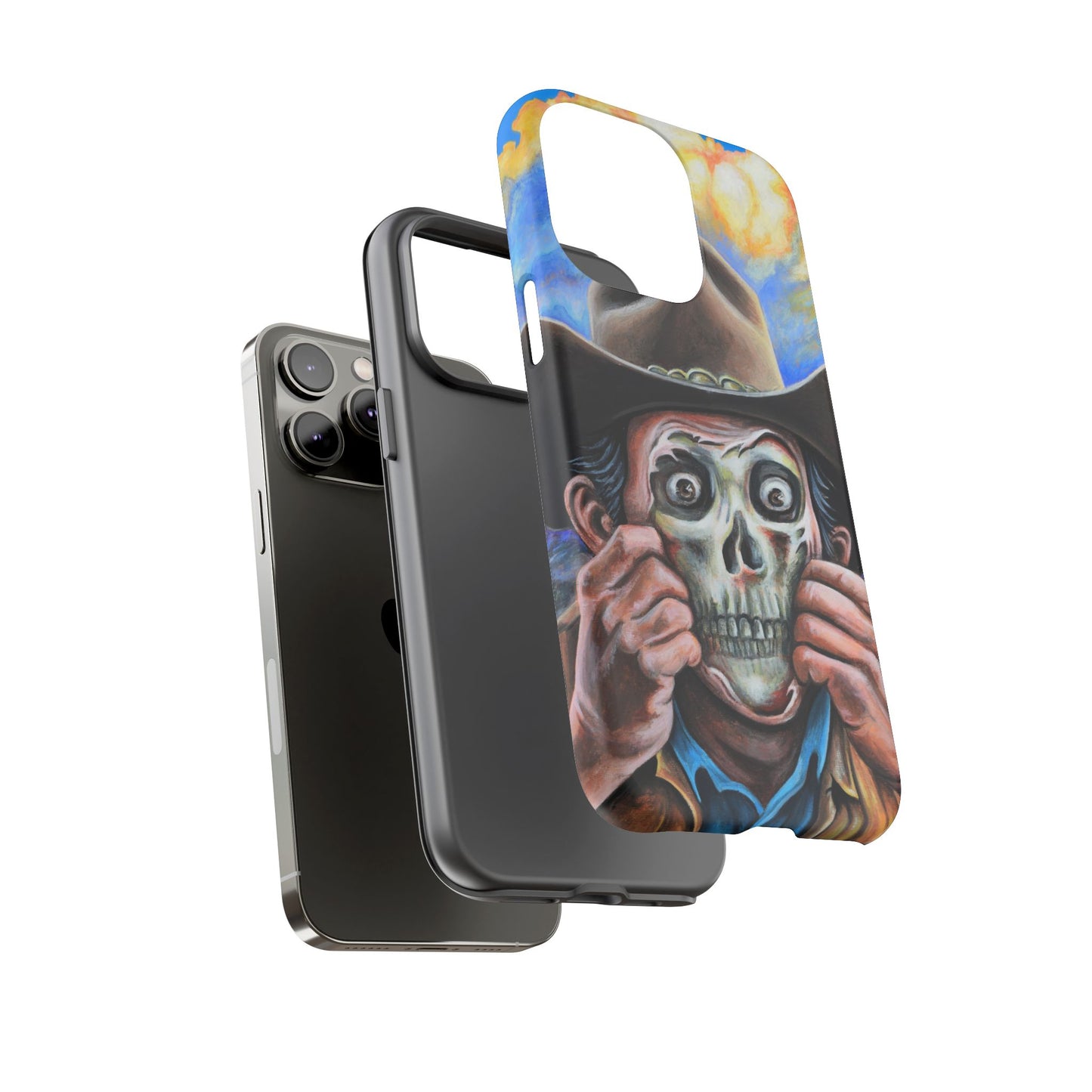 Skull Cowboy Phone Case - Tough Cases with Bold Artwork, Unique Gift for Halloween, Bold Aesthetic, Ideal for Music Lovers, [...]