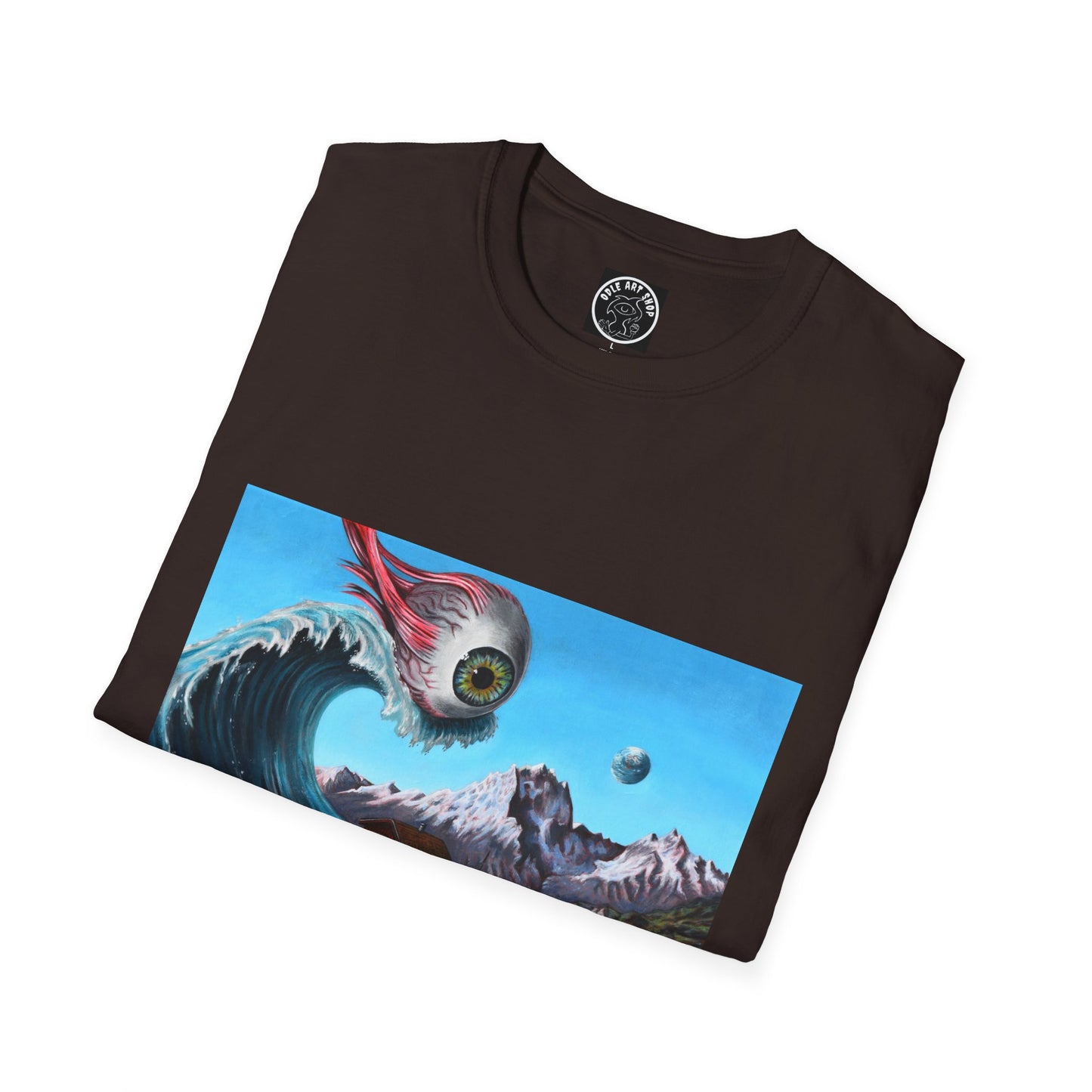 Cosmic Wave T-Shirt — Surreal Meteor Ocean Graphic