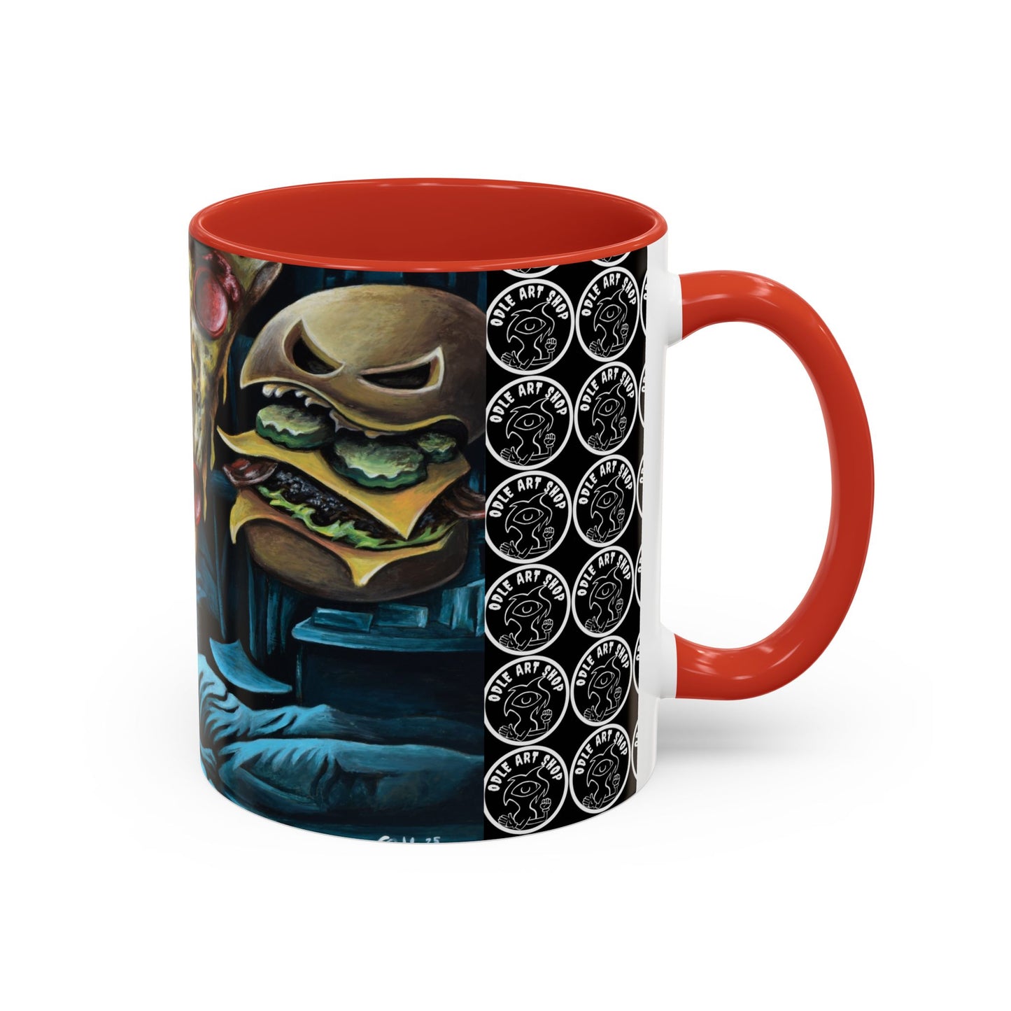 Whimsical Foodie Coffee Mug - Perfect for Pizza and Burger Lovers