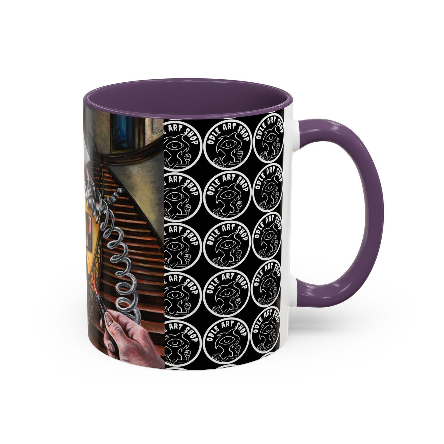 Surreal Dinner Party Accent Coffee Mug — Whimsical Art Coffee Cup (11/15oz)