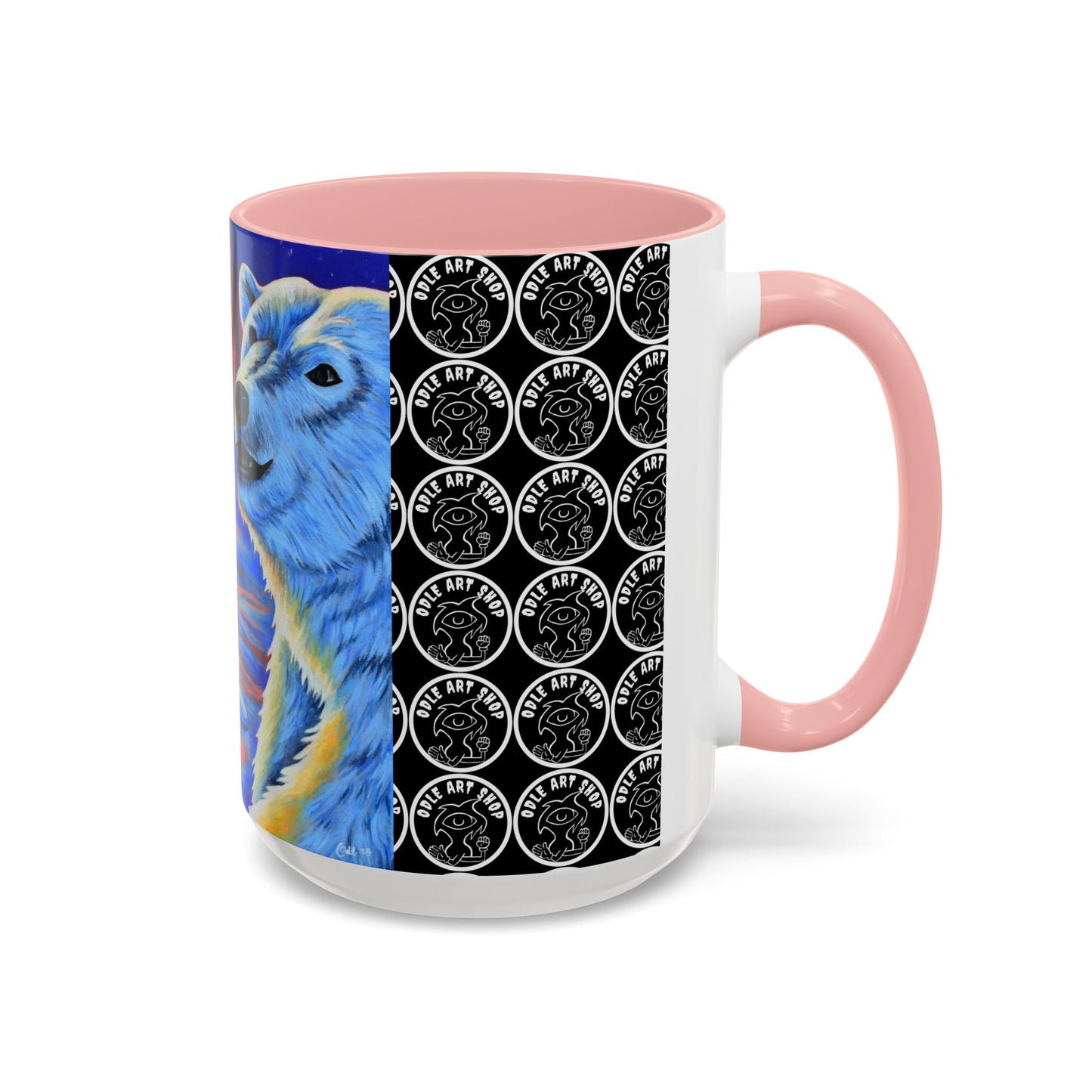 Vibrant Polar Art Coffee Mug | Fun Winter Beverage Cup, Holiday Gift, Unique Decor, Colorful Drinkware, Snowman Design