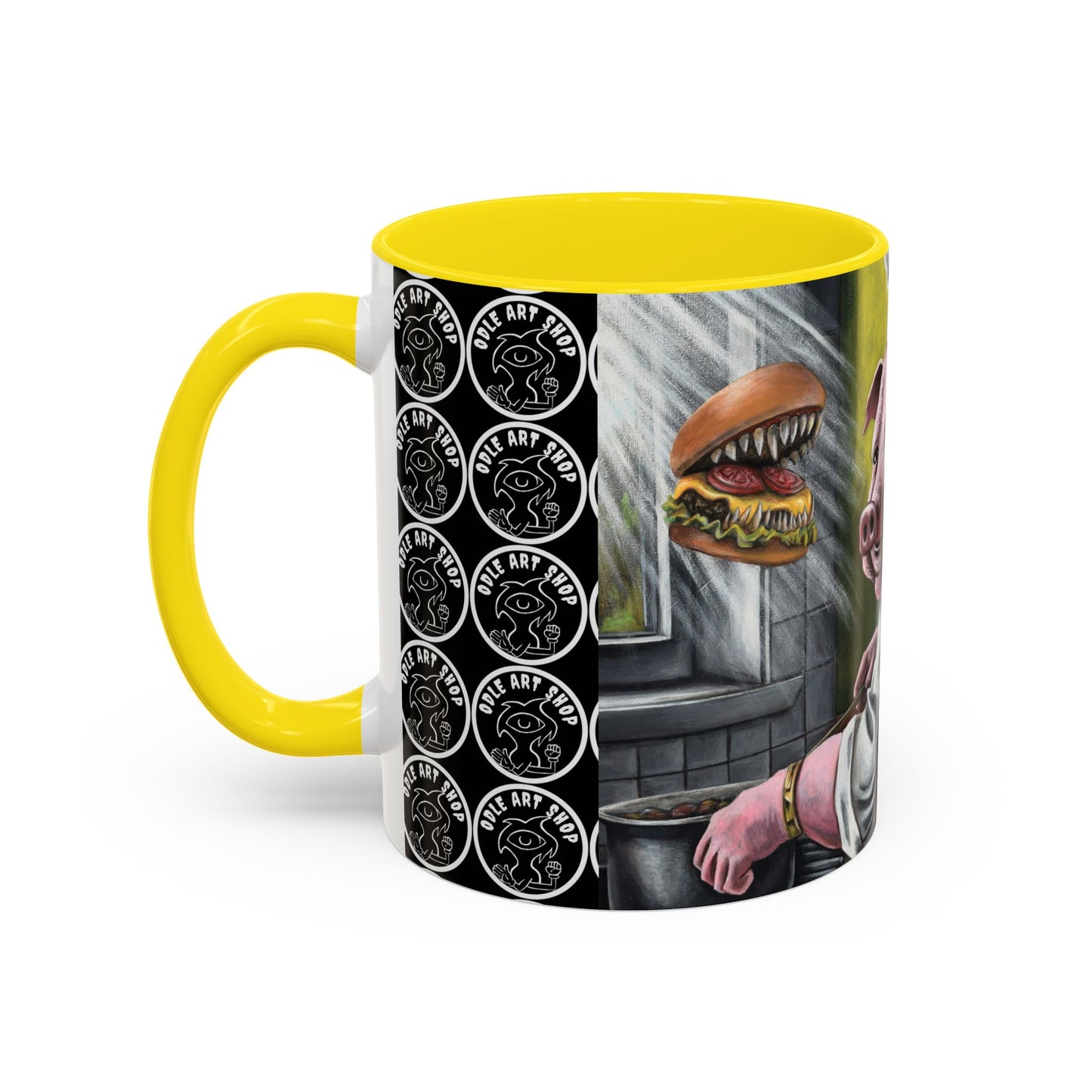 Pig Chef Coffee Mug — Quirky Kitchen Animal Art Accent Mug