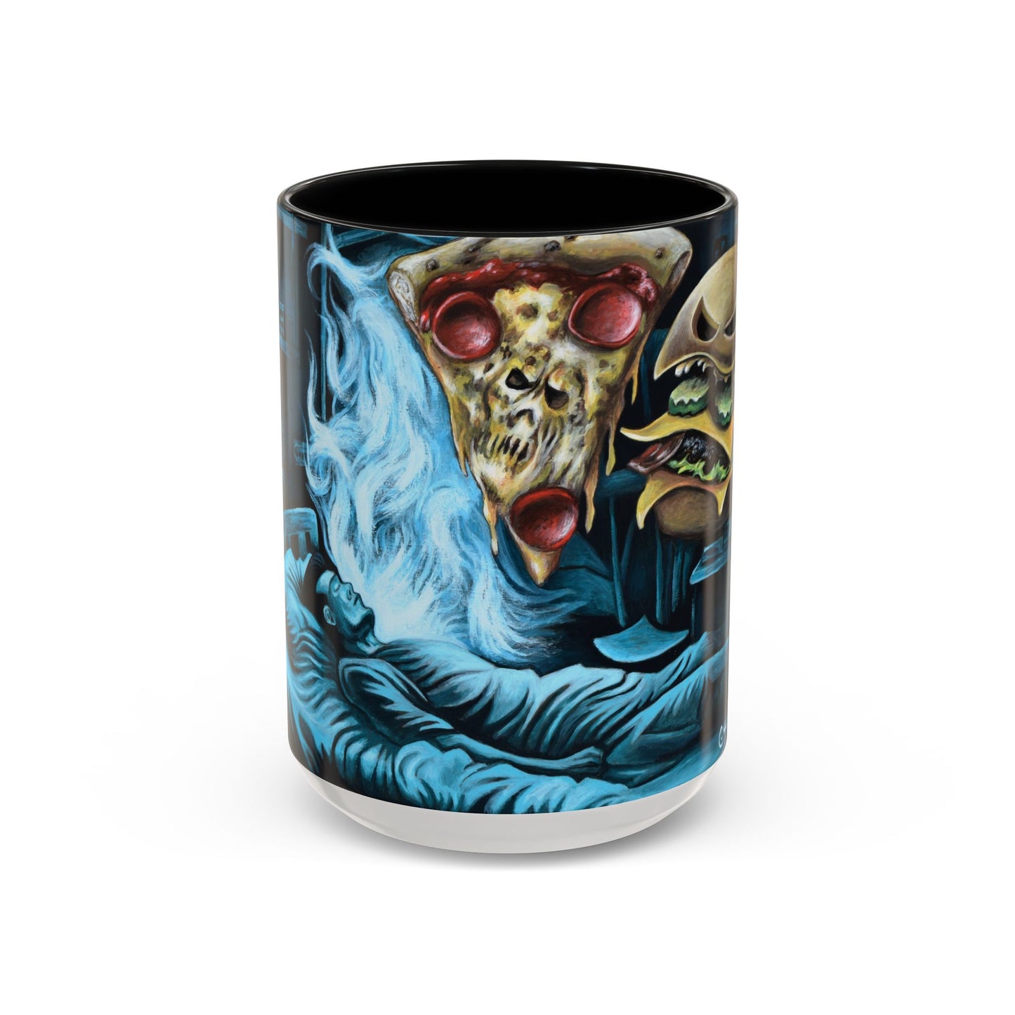 Whimsical Foodie Coffee Mug - Perfect for Pizza and Burger Lovers