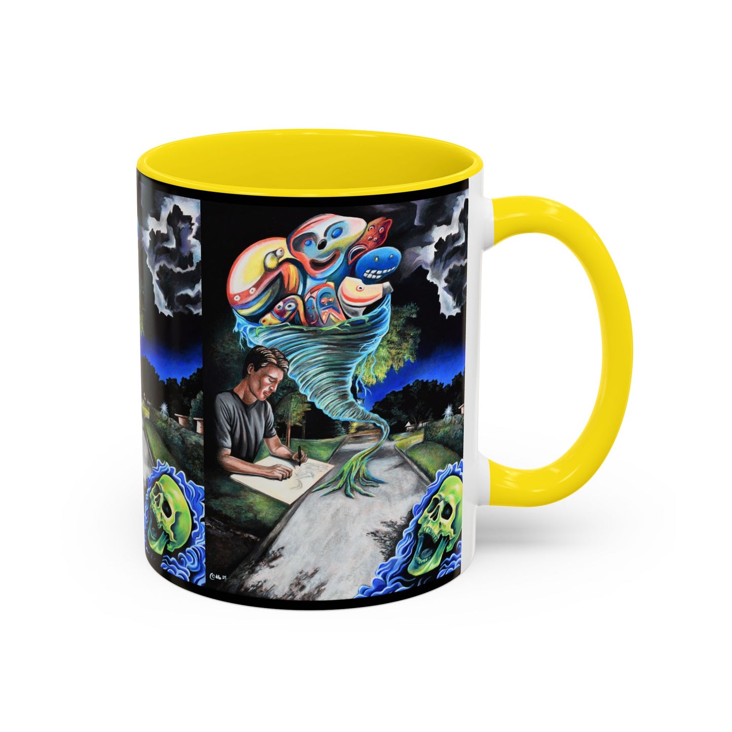 Artistic Accent Coffee Mug - Unique Gift for Coffee Lovers, Creative Aesthetic, Home Decor, Art Enthusiast, Birthday Present, Collectible