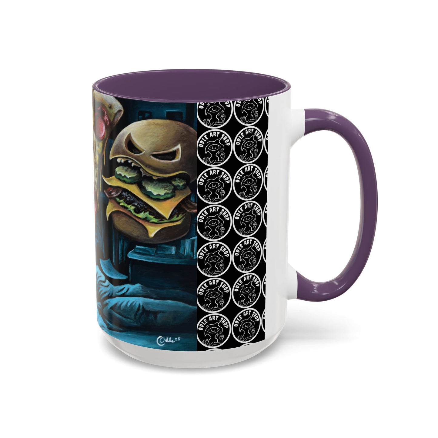 Whimsical Foodie Coffee Mug - Perfect for Pizza and Burger Lovers