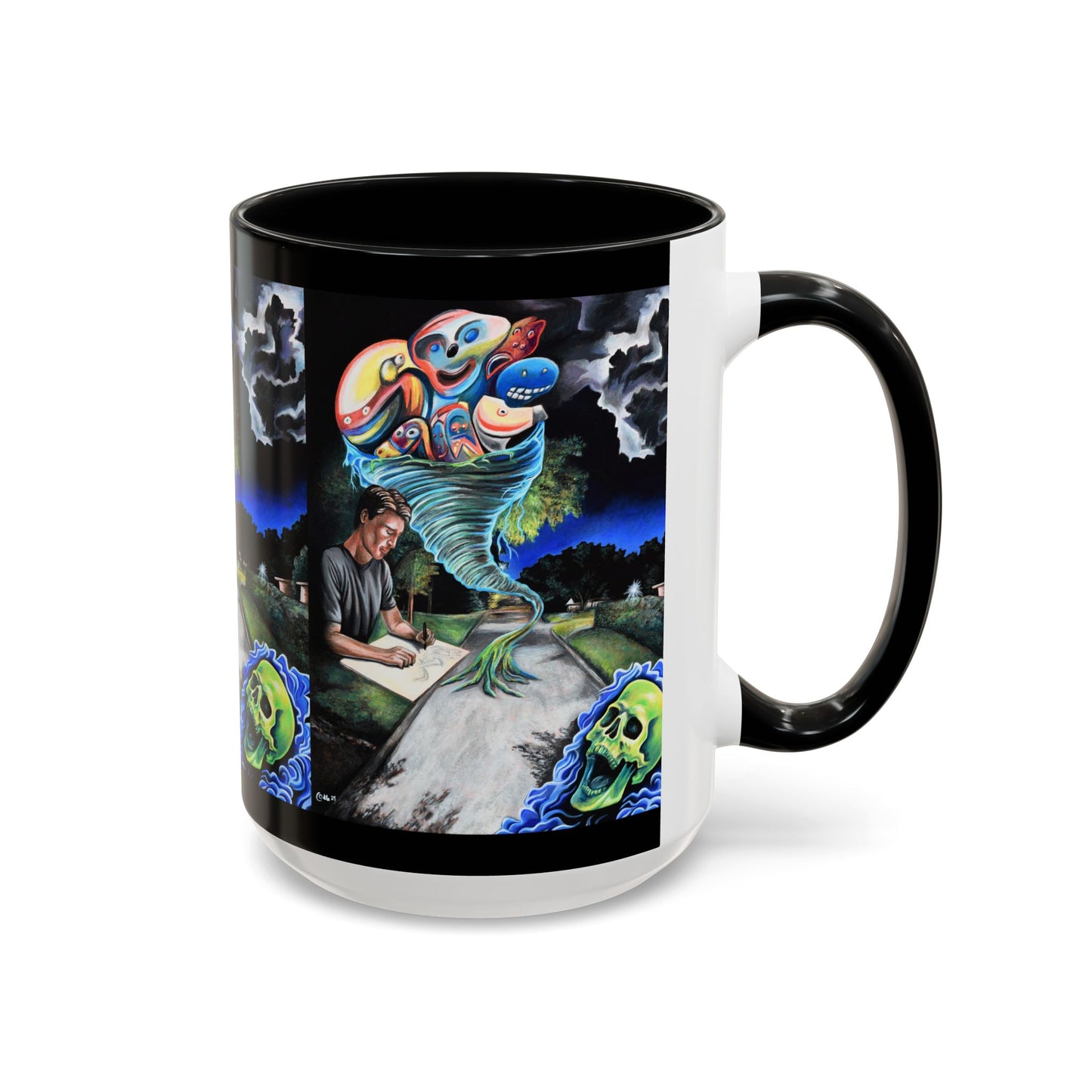 Artistic Accent Coffee Mug - Unique Gift for Coffee Lovers, Creative Aesthetic, Home Decor, Art Enthusiast, Birthday Present, Collectible