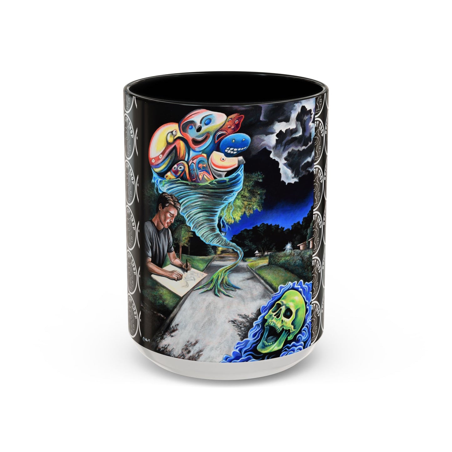 Artistic Accent Coffee Mug - Unique Gift for Coffee Lovers, Creative Aesthetic, Home Decor, Art Enthusiast, Birthday Present, Collectible