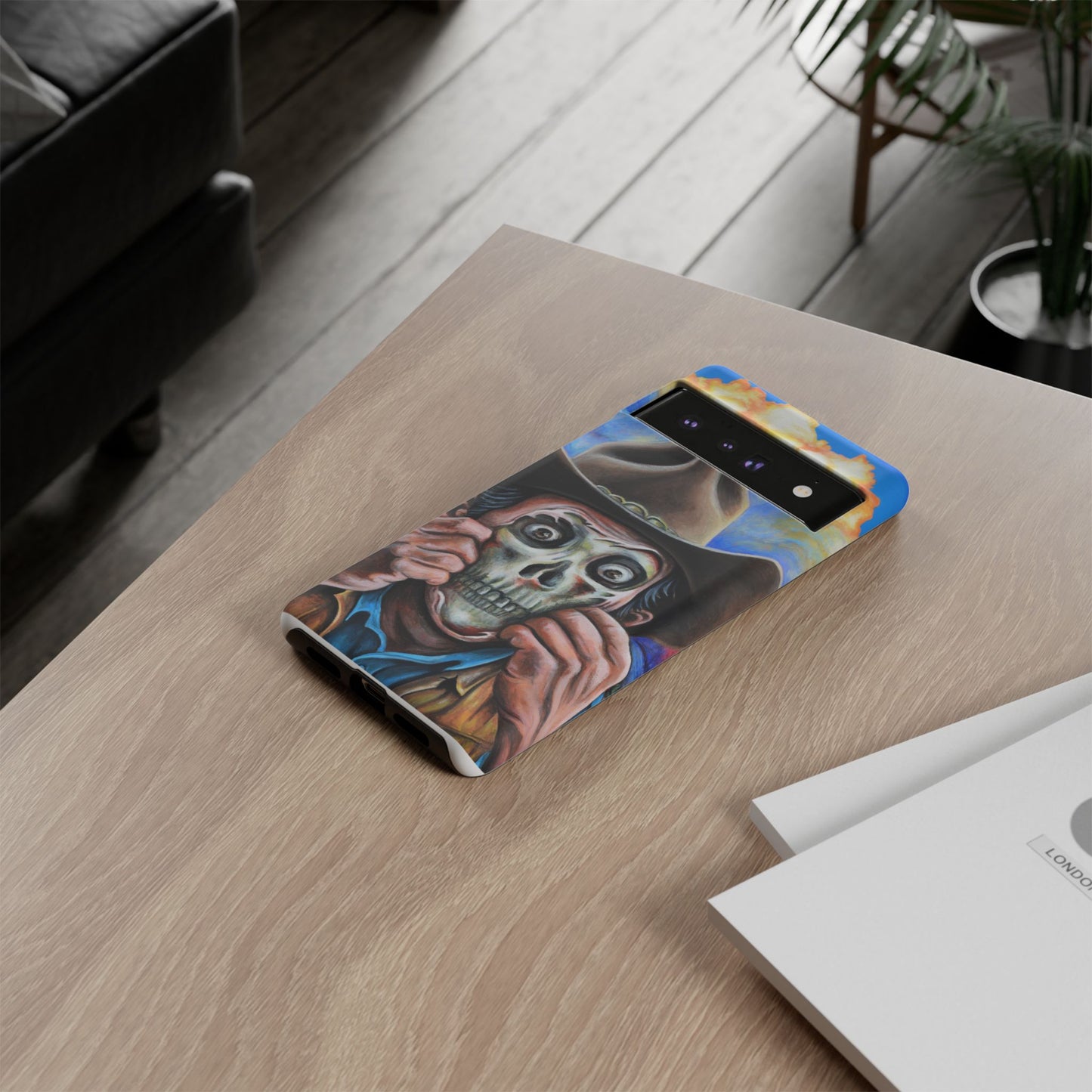 Skull Cowboy Phone Case - Tough Cases with Bold Artwork, Unique Gift for Halloween, Bold Aesthetic, Ideal for Music Lovers, [...]