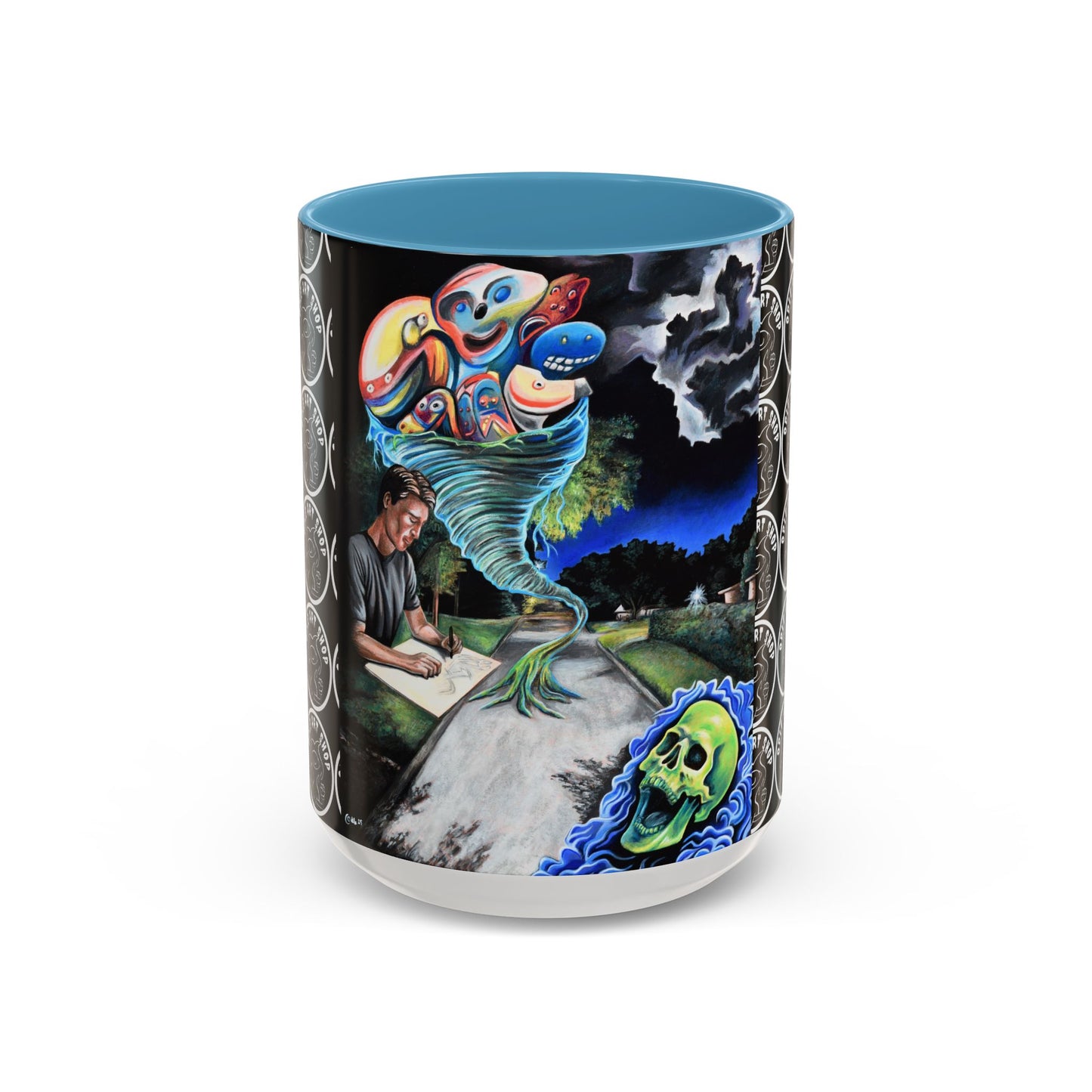 Artistic Accent Coffee Mug - Unique Gift for Coffee Lovers, Creative Aesthetic, Home Decor, Art Enthusiast, Birthday Present, Collectible