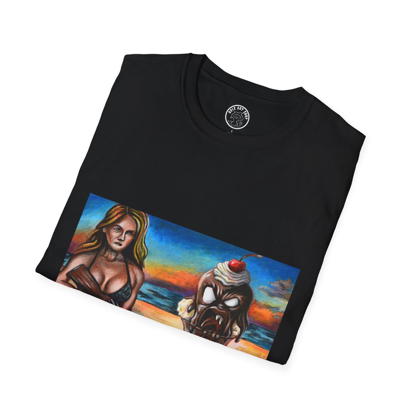 Beach Vibes Graphic Tee, Casual Summer Shirt, Unisex T-Shirt for Beach Lovers, Fun Graphic Shirt, Unique Ice Cream Art