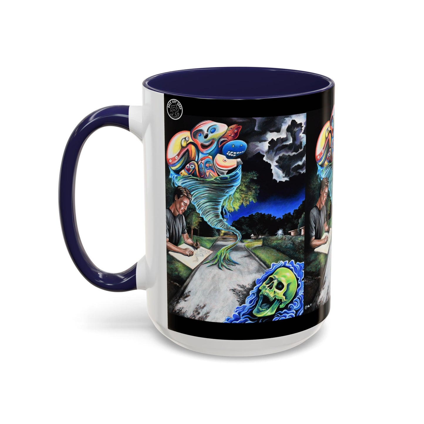 Artistic Accent Coffee Mug - Unique Gift for Coffee Lovers, Creative Aesthetic, Home Decor, Art Enthusiast, Birthday Present, Collectible