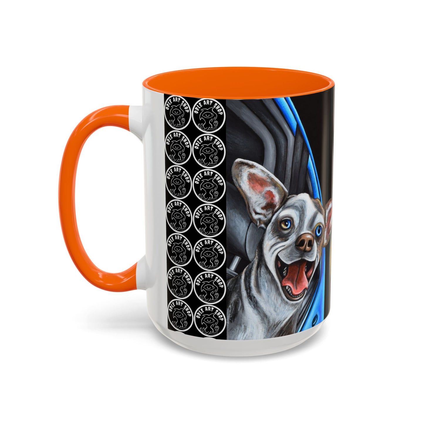 Unique Artistic Accent Coffee Mug with Colorful Ice Cream Design