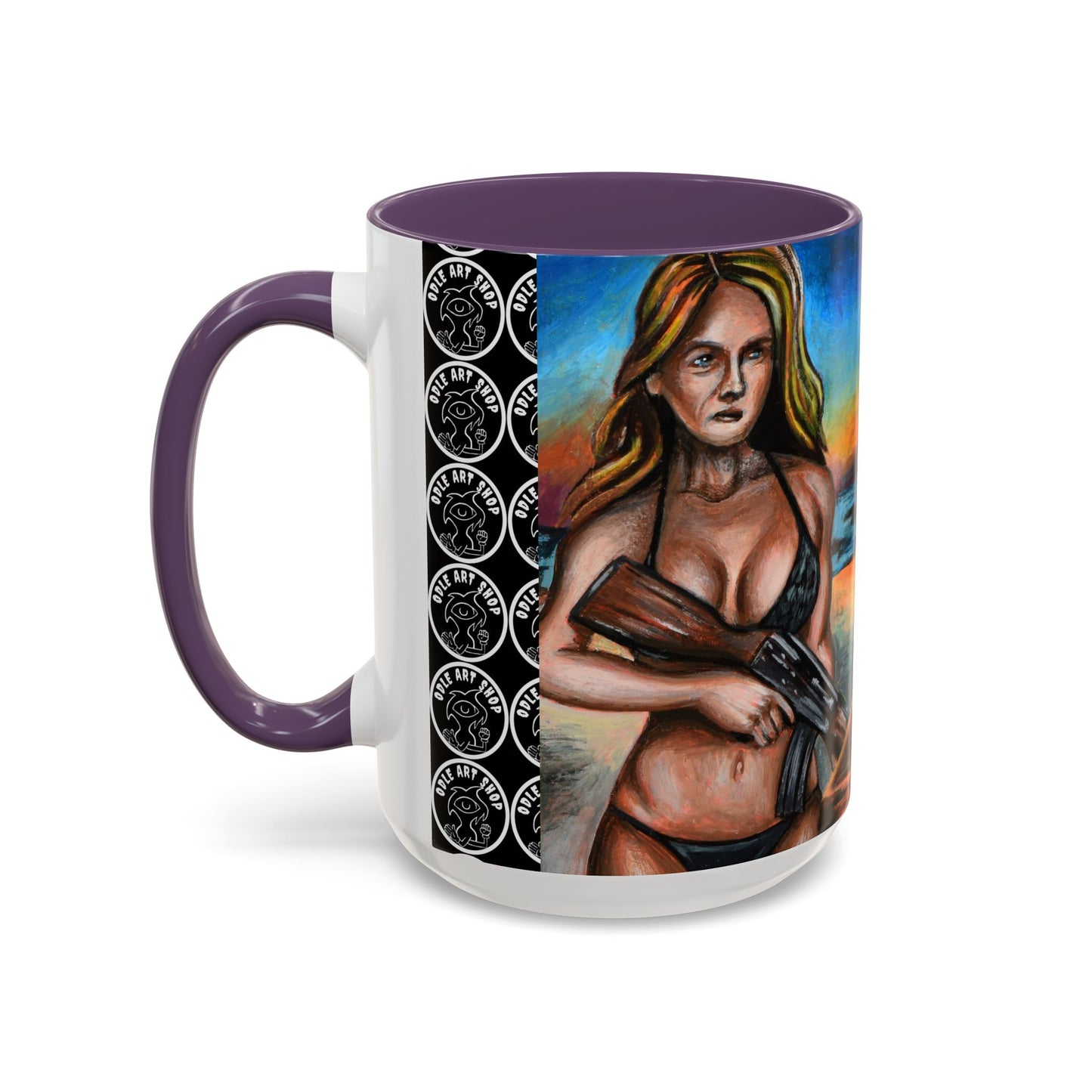 Vibrant Art-Inspired Coffee Mug, Unique Gift for Beach Lovers, Collectible Drinkware, Perfect for Birthdays, Home Decor