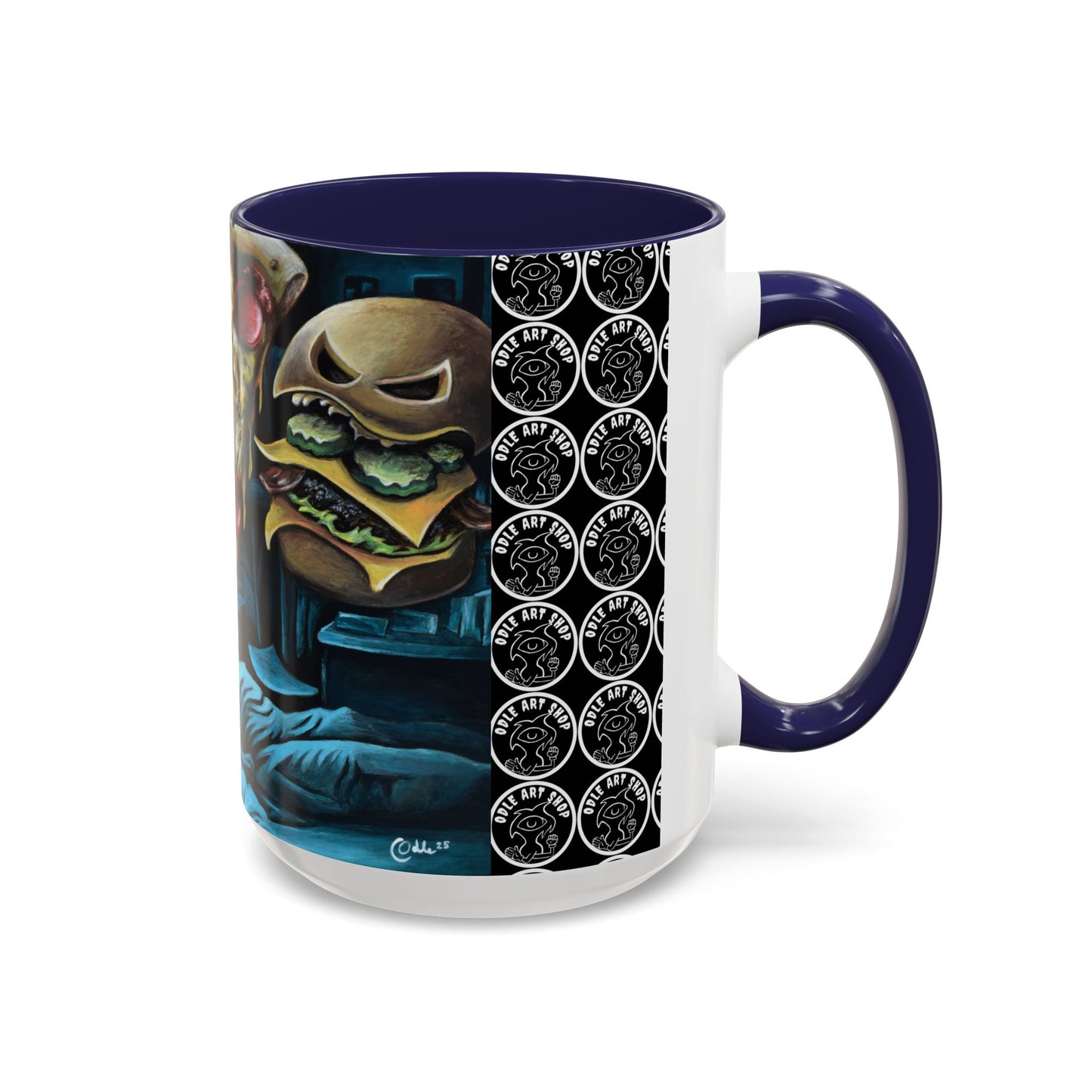 Whimsical Foodie Coffee Mug - Perfect for Pizza and Burger Lovers