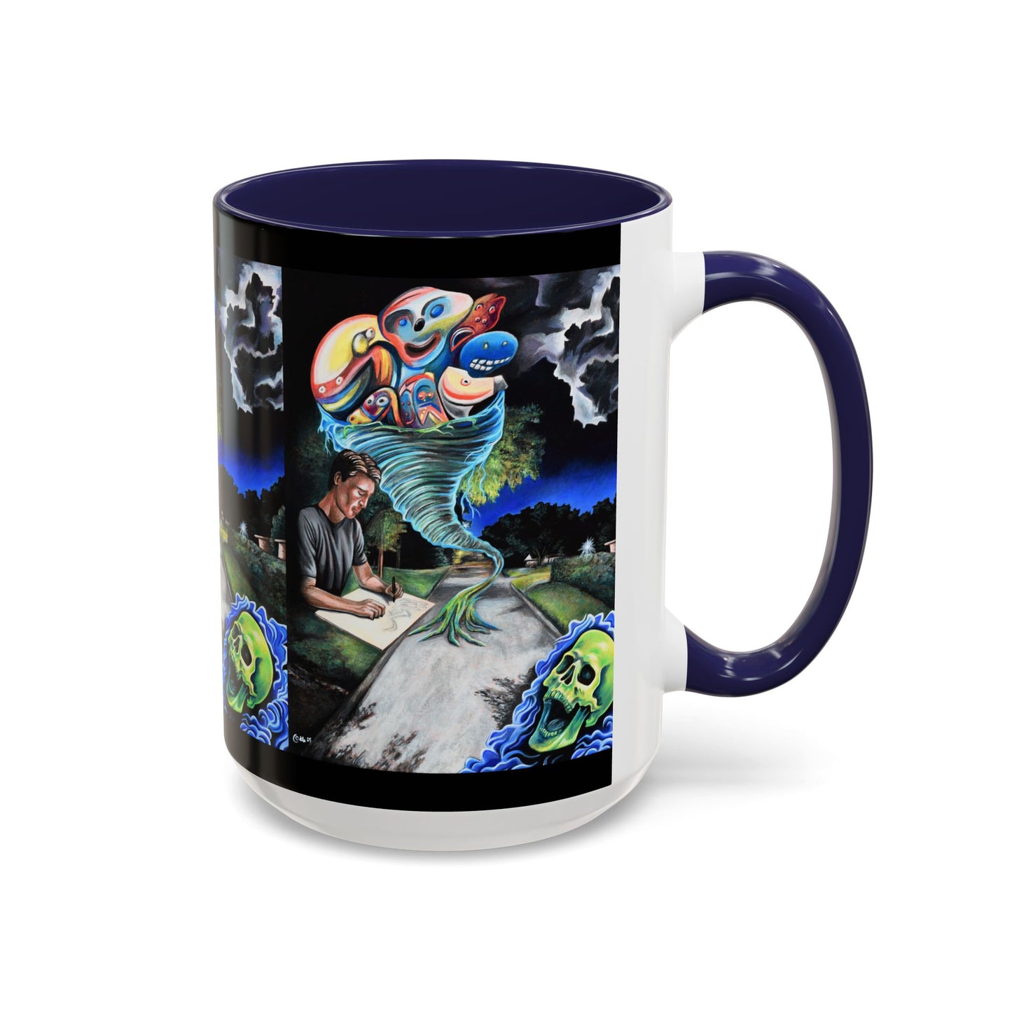 Artistic Accent Coffee Mug - Unique Gift for Coffee Lovers, Creative Aesthetic, Home Decor, Art Enthusiast, Birthday Present, Collectible