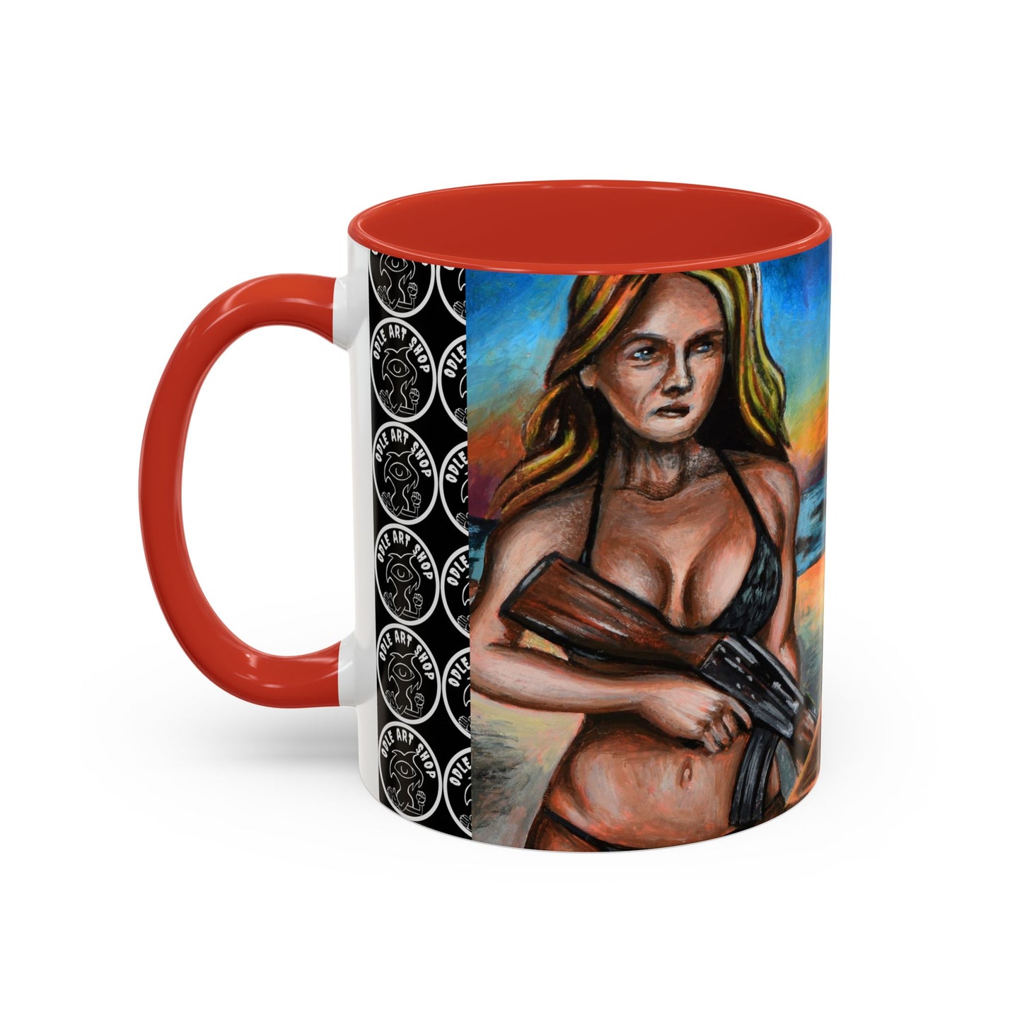 Vibrant Art-Inspired Coffee Mug, Unique Gift for Beach Lovers, Collectible Drinkware, Perfect for Birthdays, Home Decor