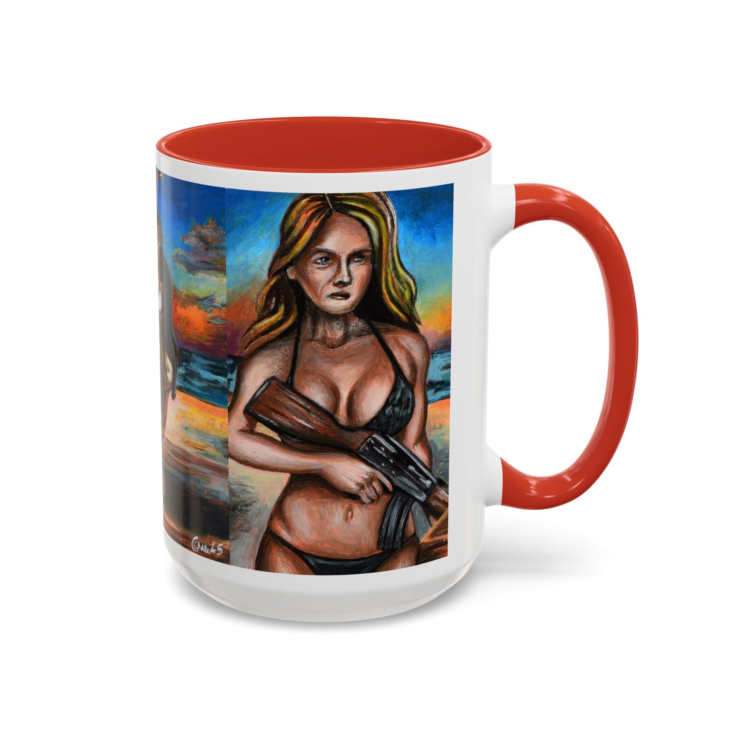 Vibrant Art-Inspired Coffee Mug, Unique Gift for Beach Lovers, Collectible Drinkware, Perfect for Birthdays, Home Decor