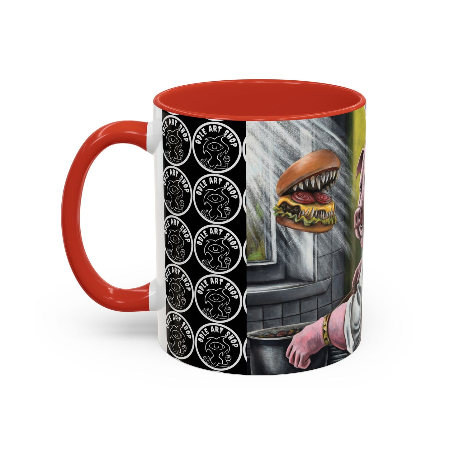 Pig Chef Coffee Mug — Quirky Kitchen Animal Art Accent Mug