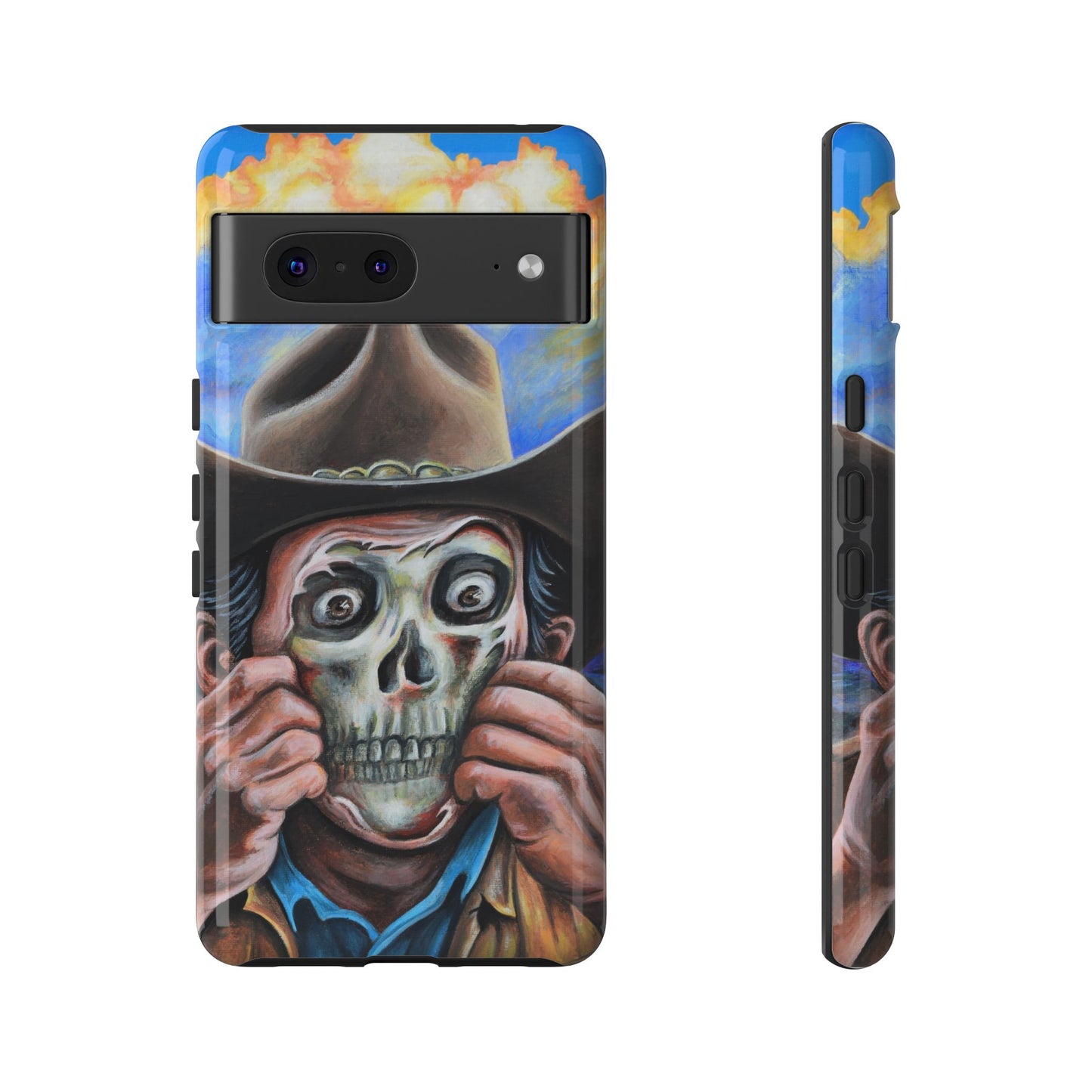 Skull Cowboy Phone Case - Tough Cases with Bold Artwork, Unique Gift for Halloween, Bold Aesthetic, Ideal for Music Lovers, [...]