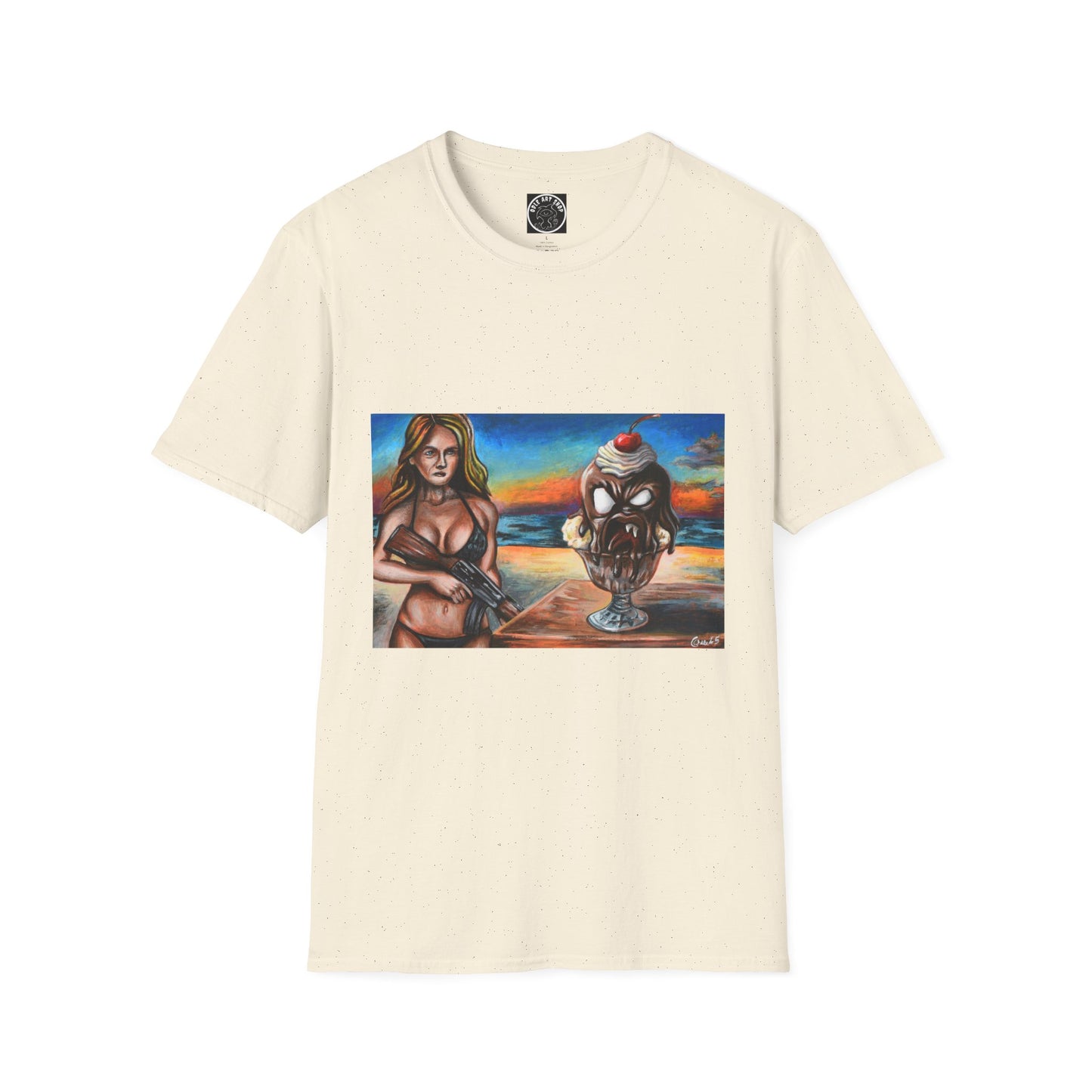 Beach Vibes Graphic Tee, Casual Summer Shirt, Unisex T-Shirt for Beach Lovers, Fun Graphic Shirt, Unique Ice Cream Art