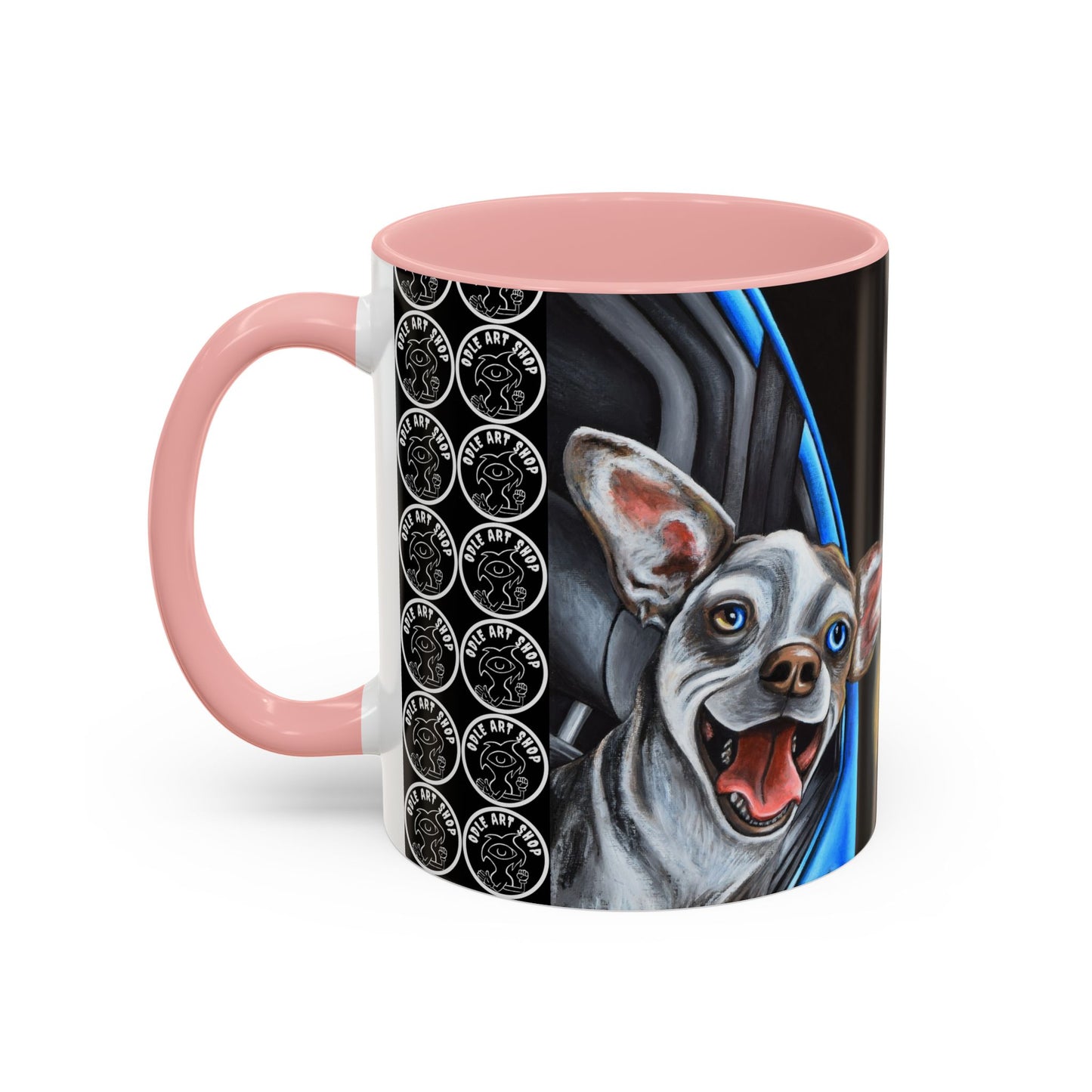 Unique Artistic Accent Coffee Mug with Colorful Ice Cream Design