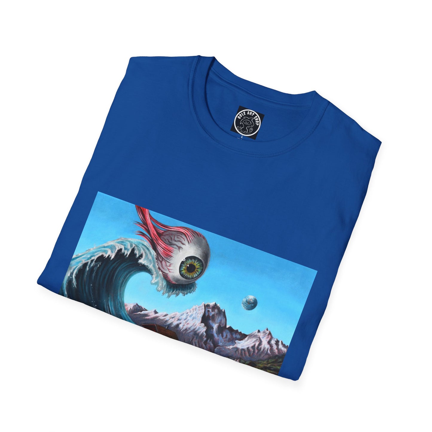 Cosmic Wave T-Shirt — Surreal Meteor Ocean Graphic