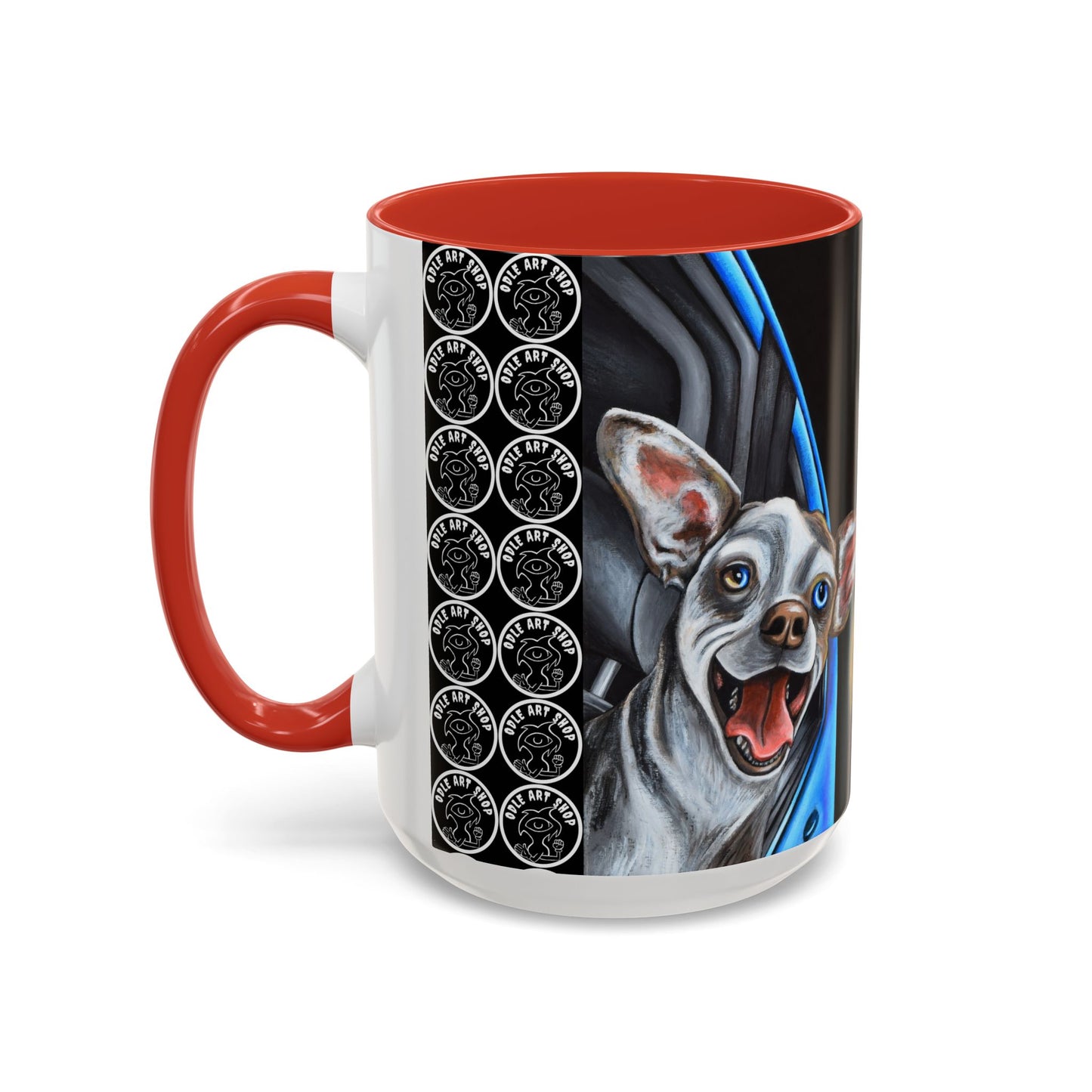 Unique Artistic Accent Coffee Mug with Colorful Ice Cream Design