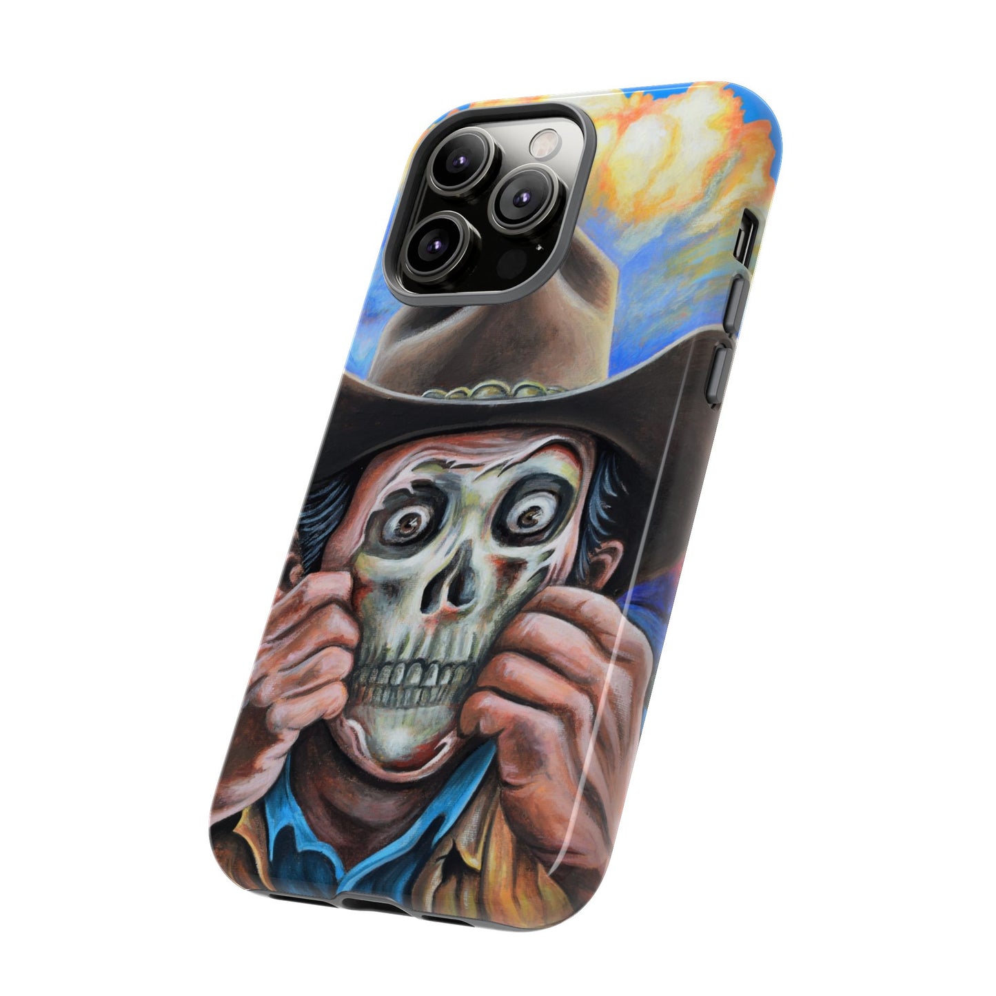 Skull Cowboy Phone Case - Tough Cases with Bold Artwork, Unique Gift for Halloween, Bold Aesthetic, Ideal for Music Lovers, [...]