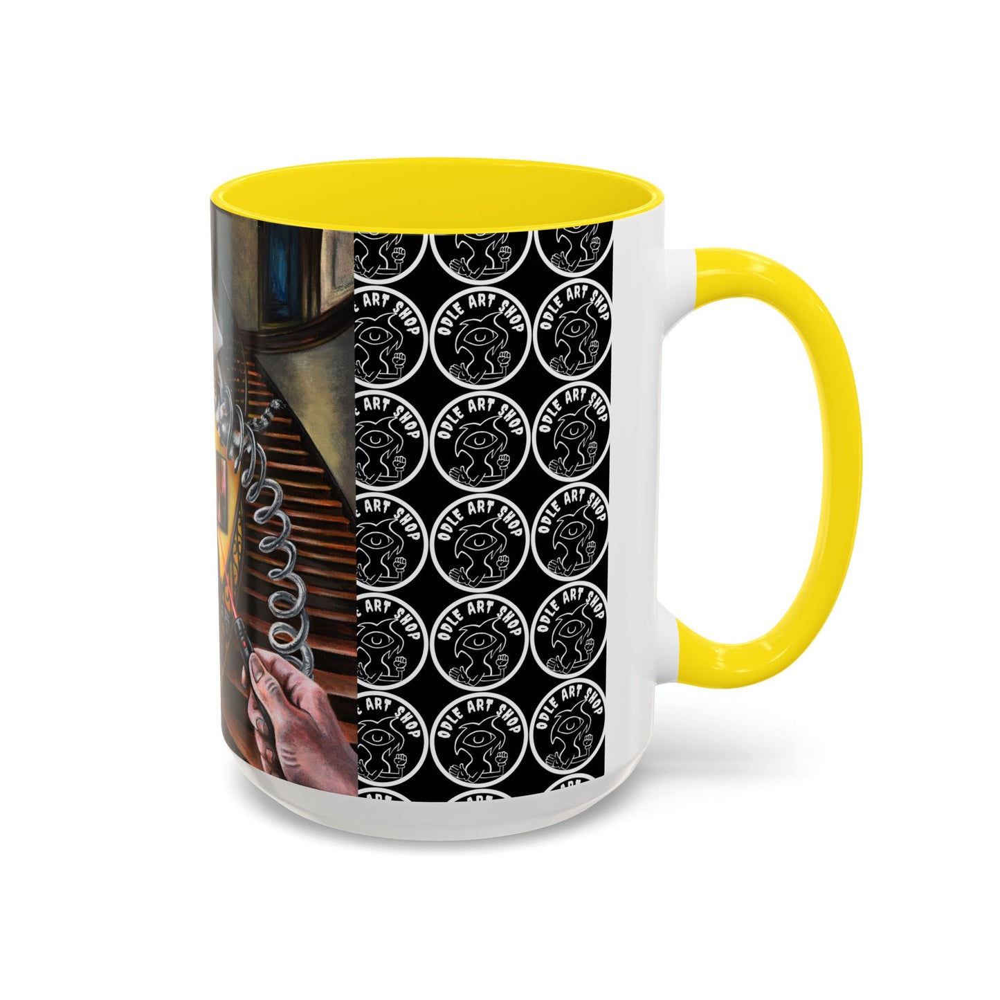 Surreal Dinner Party Accent Coffee Mug — Whimsical Art Coffee Cup (11/15oz)