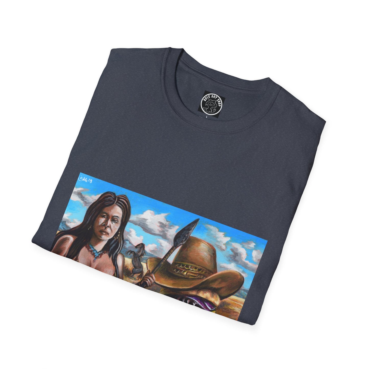 Vibrant Graphic Tee with Western Vibes, Unisex Softstyle T-Shirt, Casual Style, Gift for Cowboys, Everyday Wear, Festival Attire