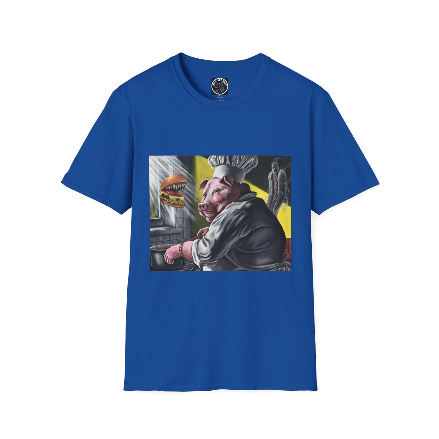 T-Shirt — Surreal Chef Pig Illustration Graphic Tee