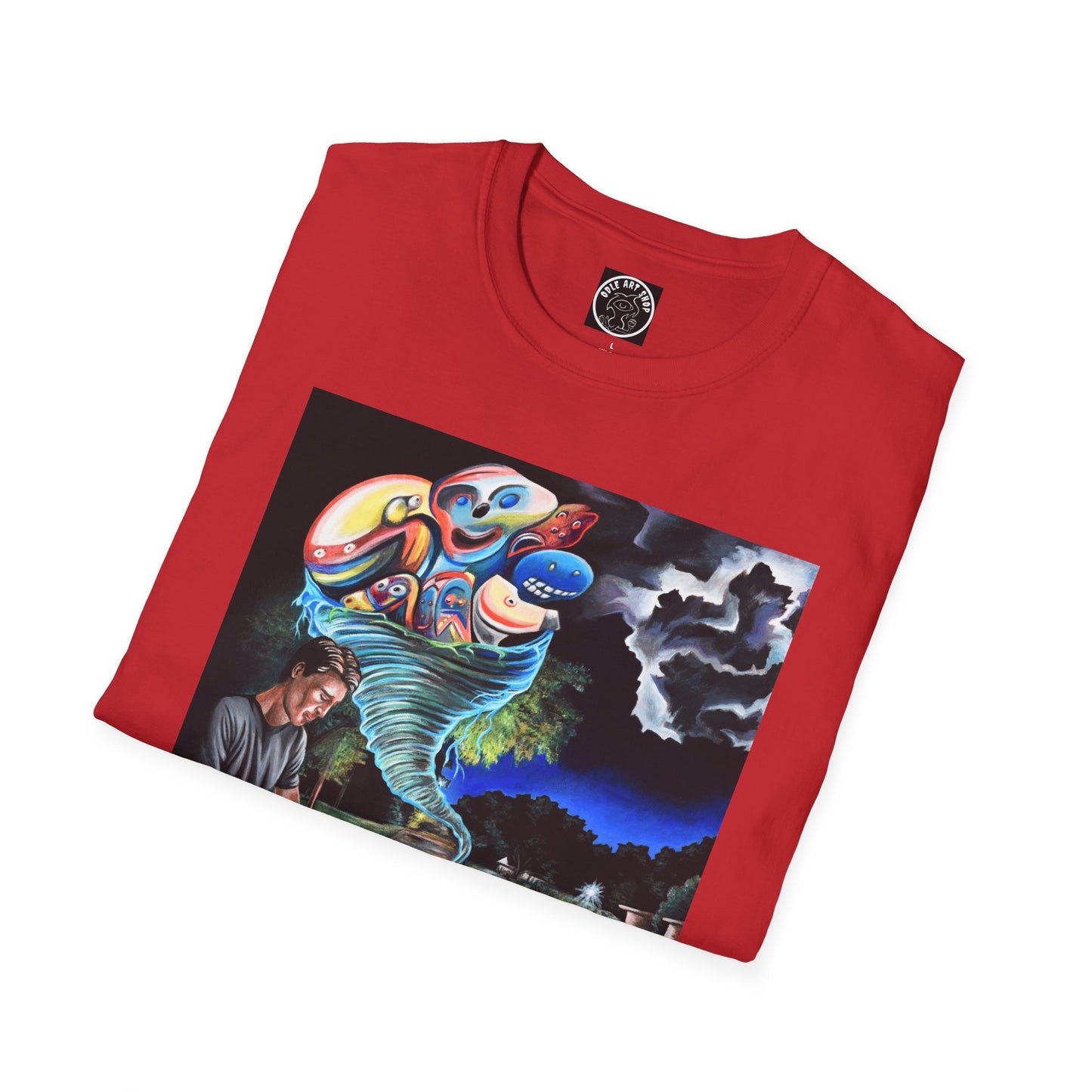 Artistic Unisex Softstyle T-Shirt with Unique Graphic Design, Casual Wear, Graphic Tee, Gift for Art Lovers, Comfortable & Stylish