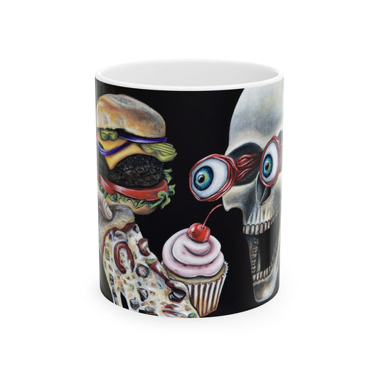 Funny Food-Themed Ceramic Mug - 11oz & 15oz Sizes - Perfect for Foodie Gifts