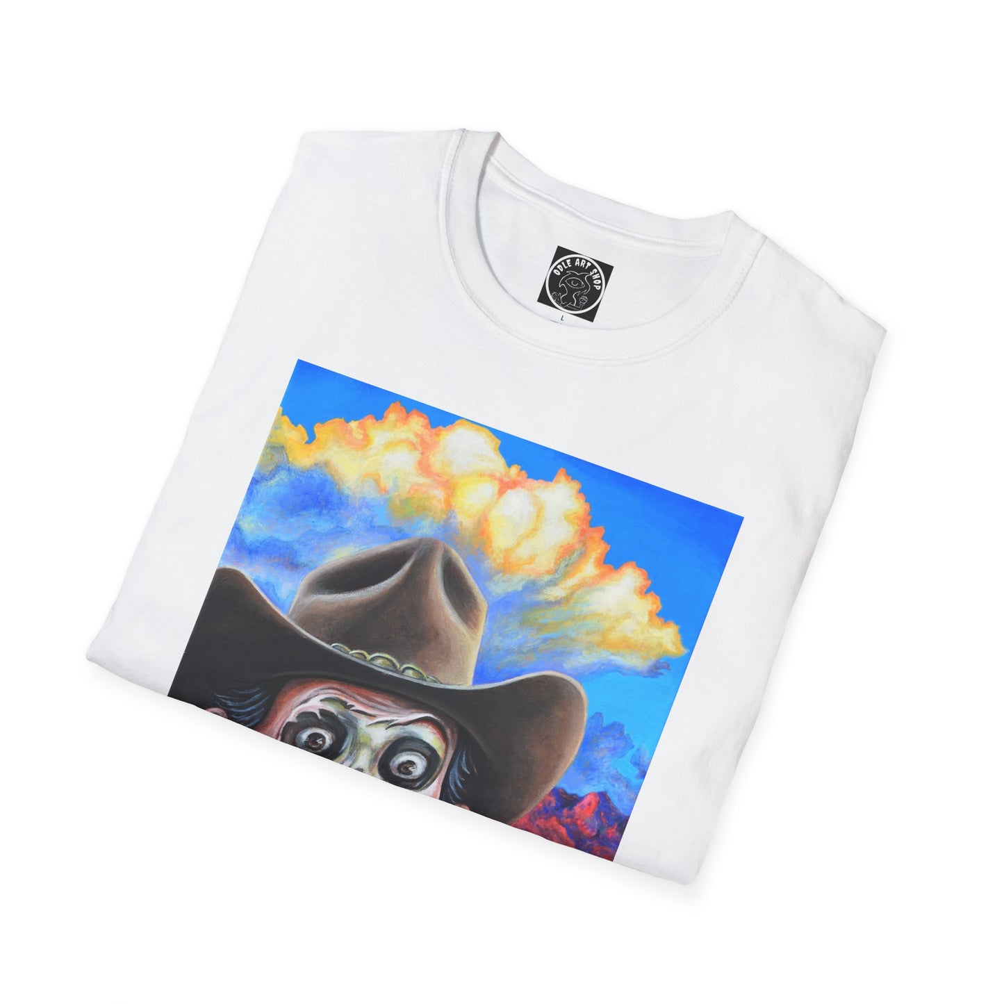 Colorful Cowboy Skull Graphic T-Shirt | Unisex Shirt for Festivals, Halloween, Casual Wear, Gift for Him/Her, Unique Art Tee