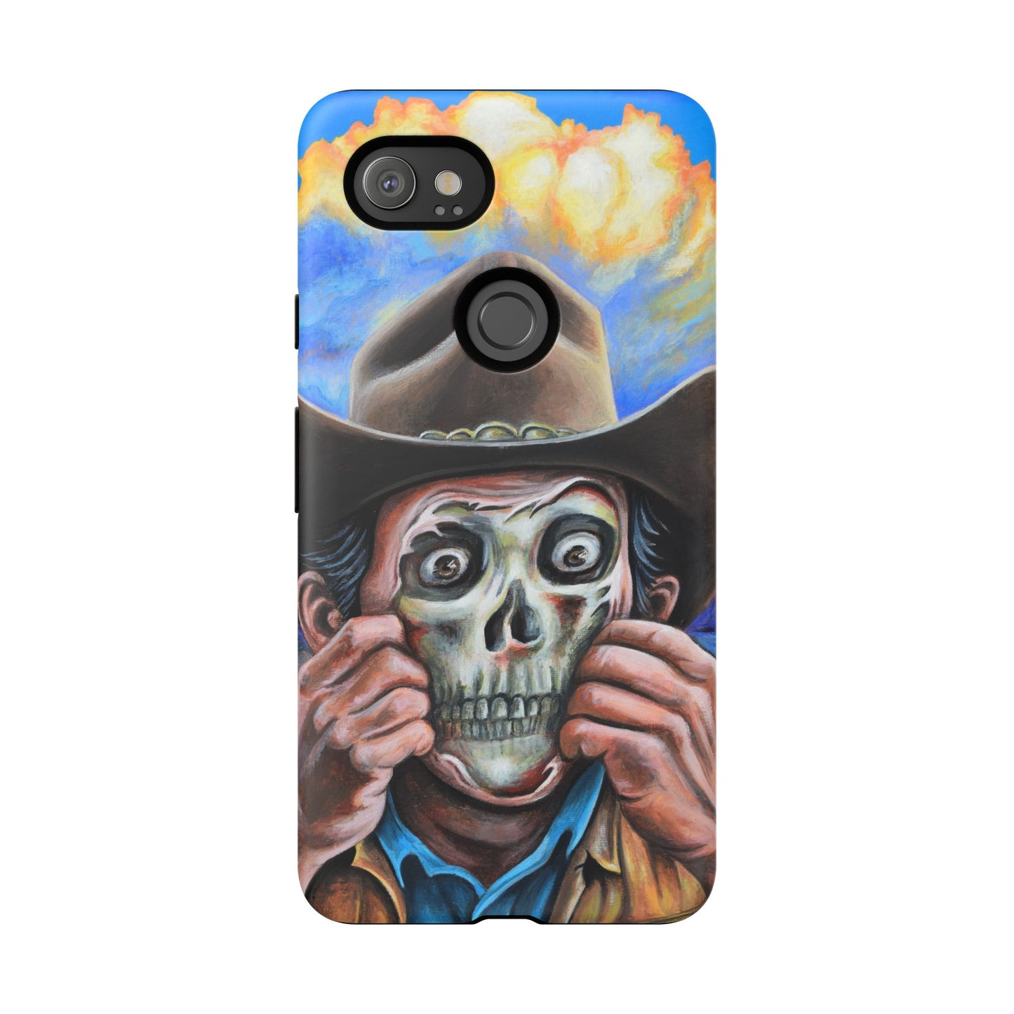 Skull Cowboy Phone Case - Tough Cases with Bold Artwork, Unique Gift for Halloween, Bold Aesthetic, Ideal for Music Lovers, [...]
