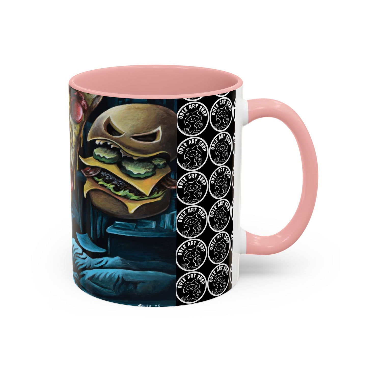 Whimsical Foodie Coffee Mug - Perfect for Pizza and Burger Lovers