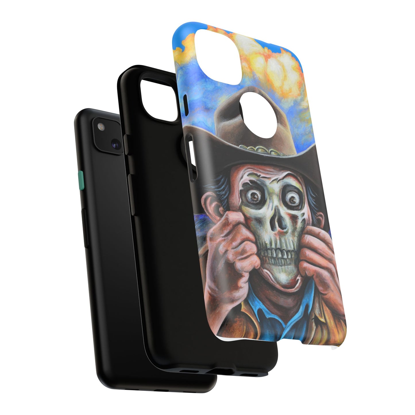Skull Cowboy Phone Case - Tough Cases with Bold Artwork, Unique Gift for Halloween, Bold Aesthetic, Ideal for Music Lovers, [...]