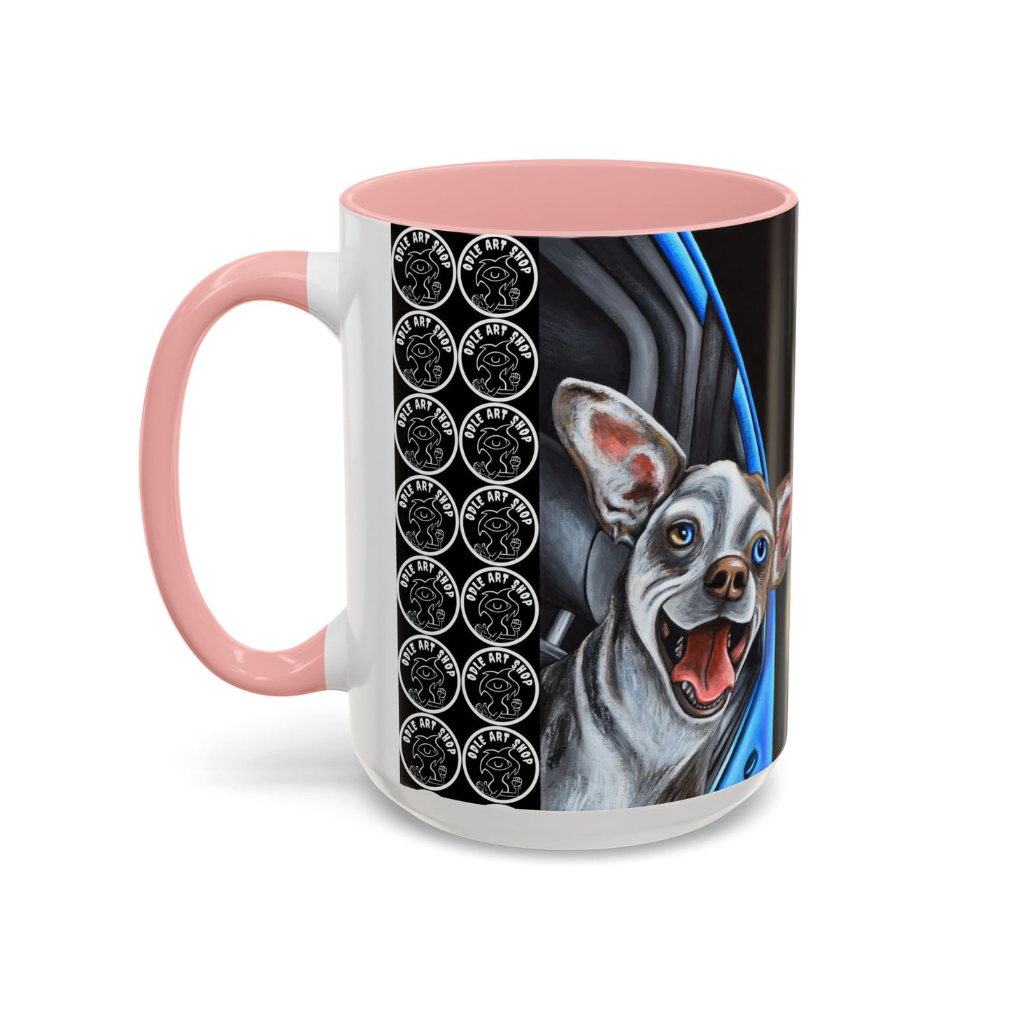 Unique Artistic Accent Coffee Mug with Colorful Ice Cream Design