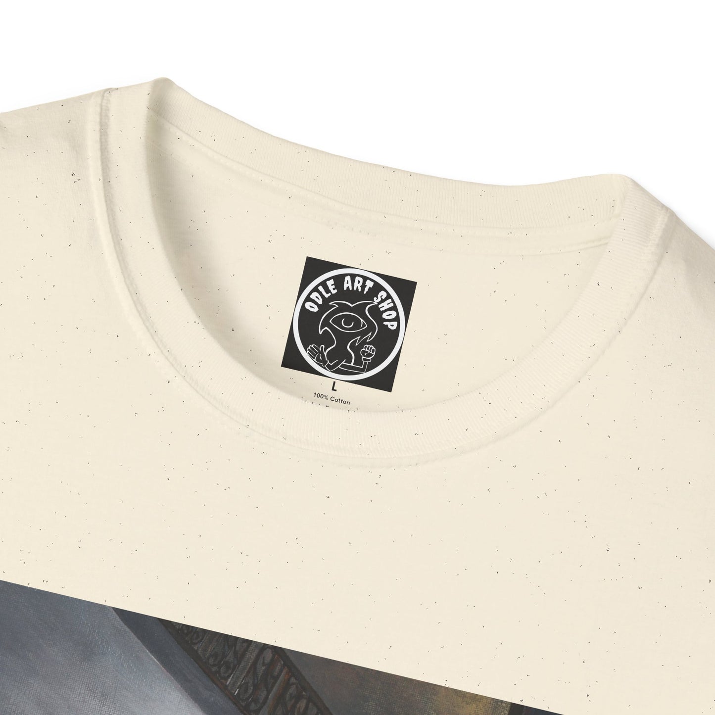 Surreal Spiral Staircase Art T-Shirt — Hand-Painted Room Scene Graphic Tee
