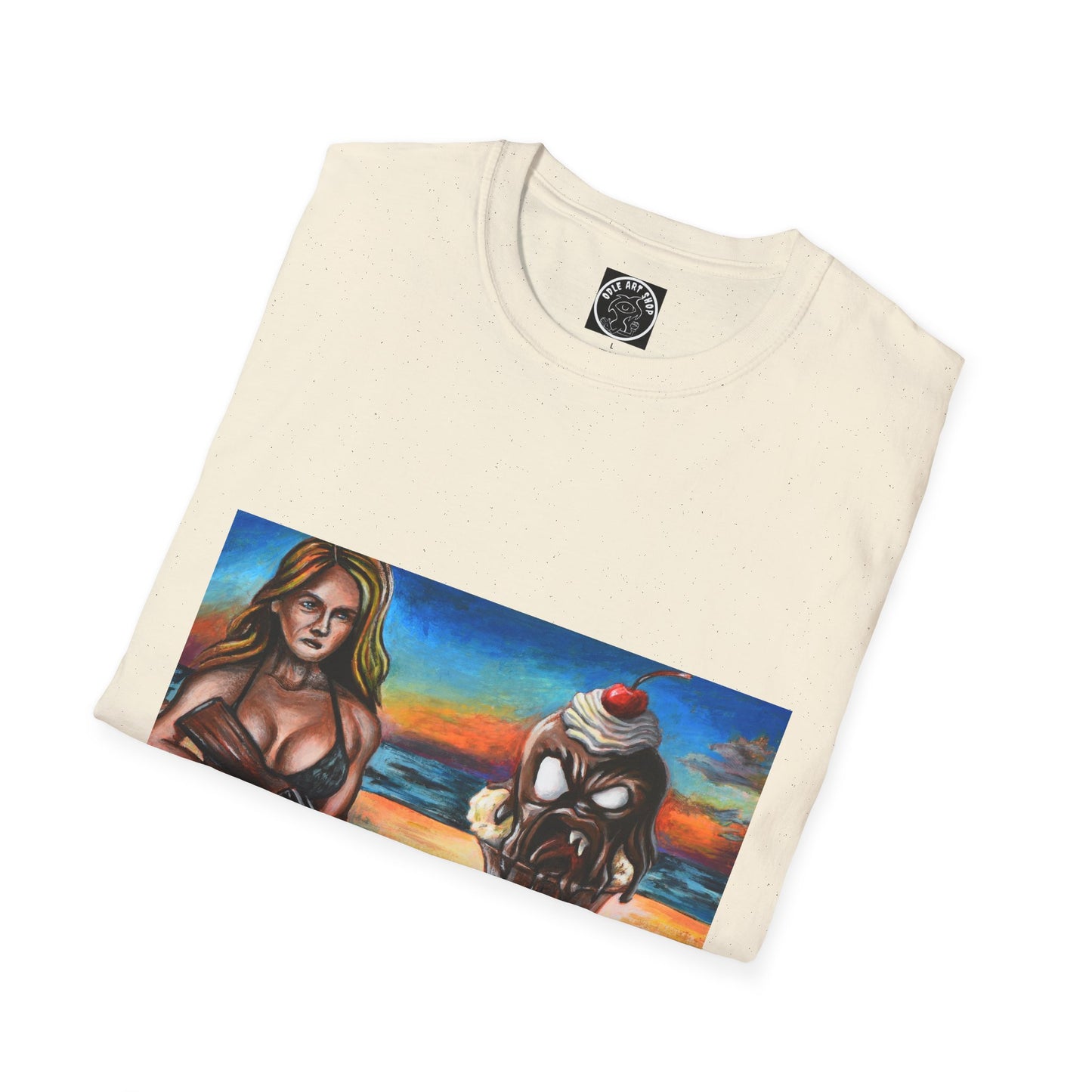 Beach Vibes Graphic Tee, Casual Summer Shirt, Unisex T-Shirt for Beach Lovers, Fun Graphic Shirt, Unique Ice Cream Art