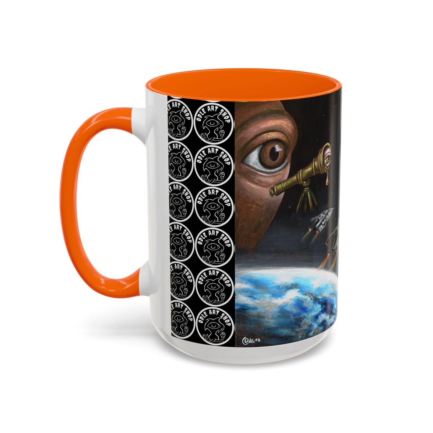 Space Adventure Coffee Mug - Retro Sci‑Fi Crew & Alien Monsters