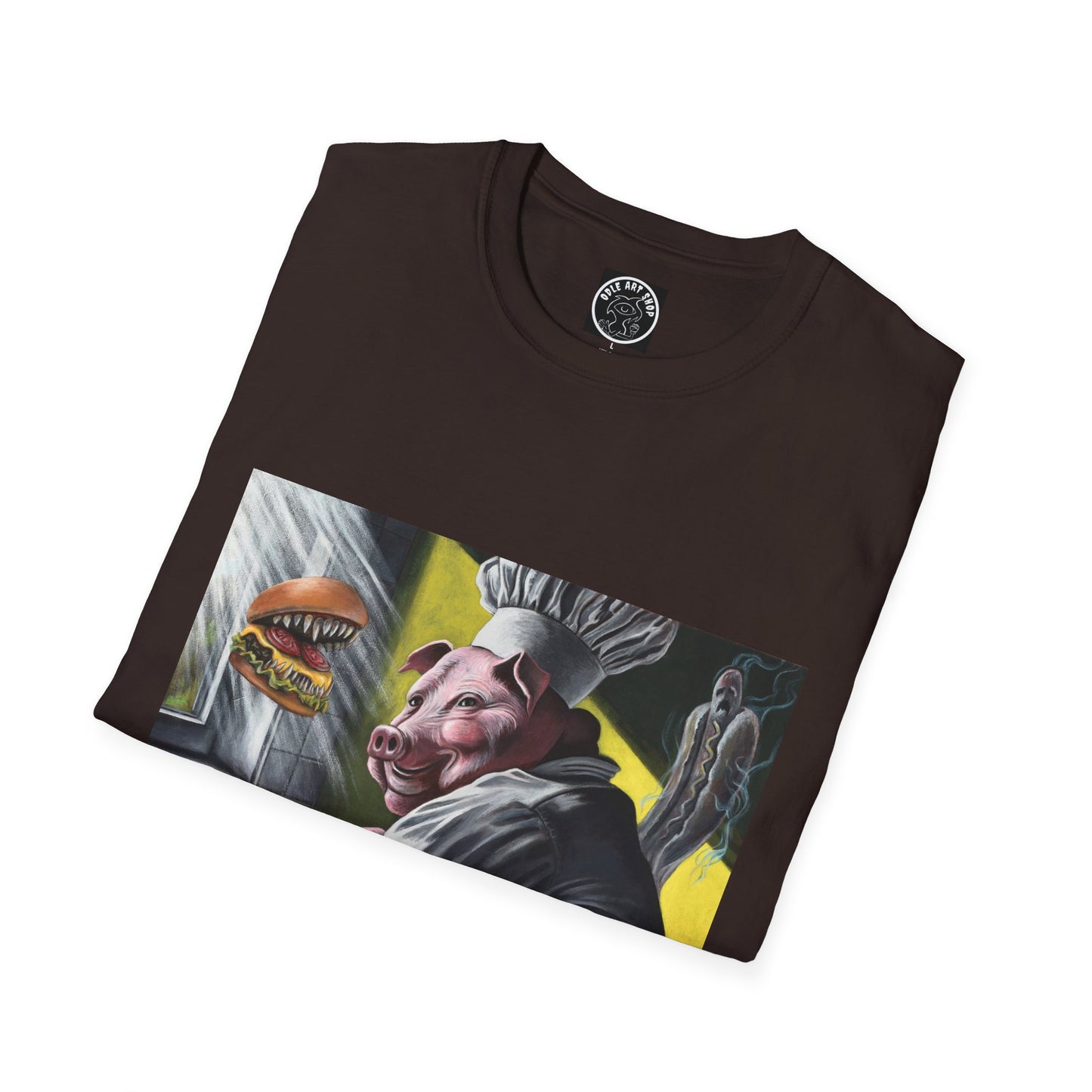 T-Shirt — Surreal Chef Pig Illustration Graphic Tee