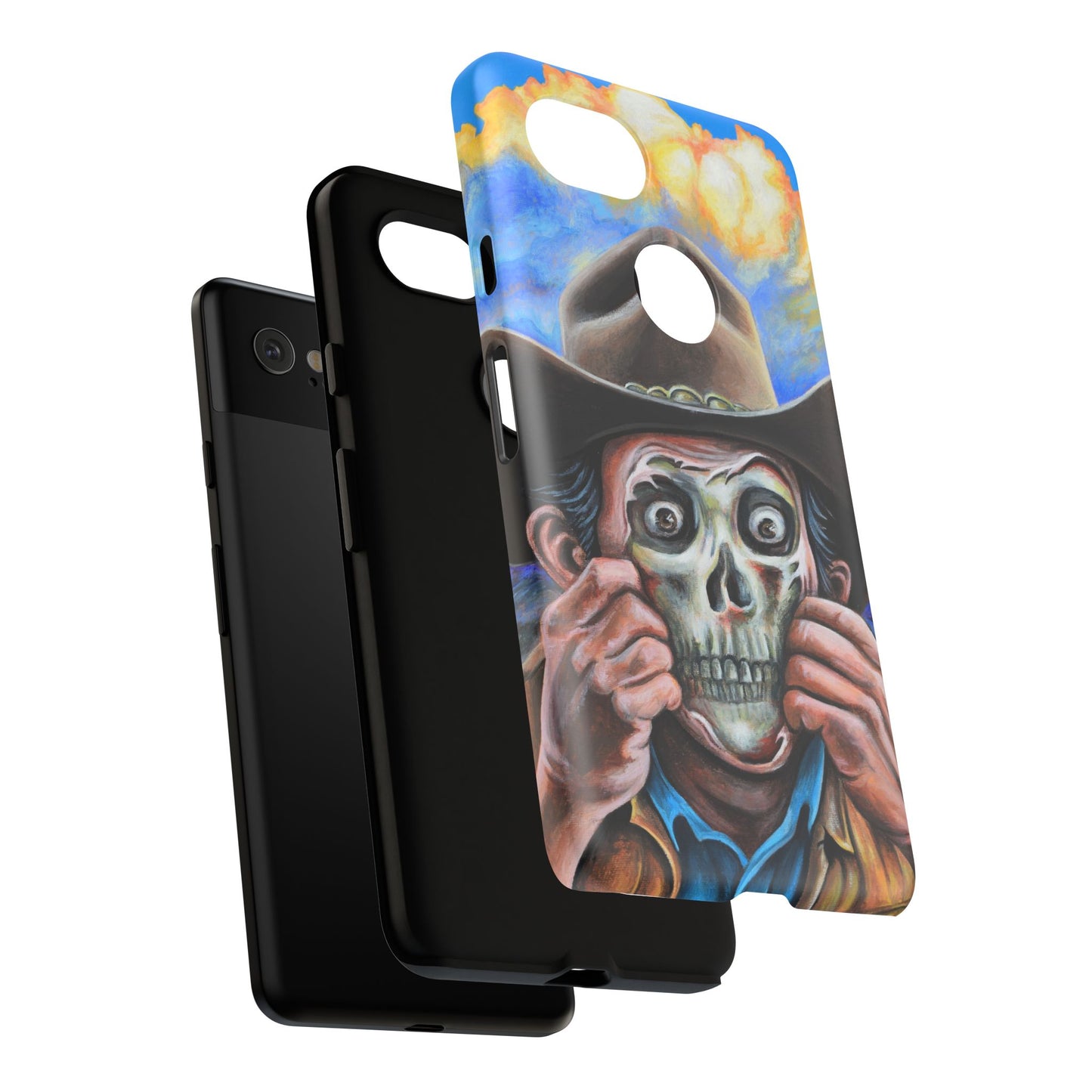 Skull Cowboy Phone Case - Tough Cases with Bold Artwork, Unique Gift for Halloween, Bold Aesthetic, Ideal for Music Lovers, [...]