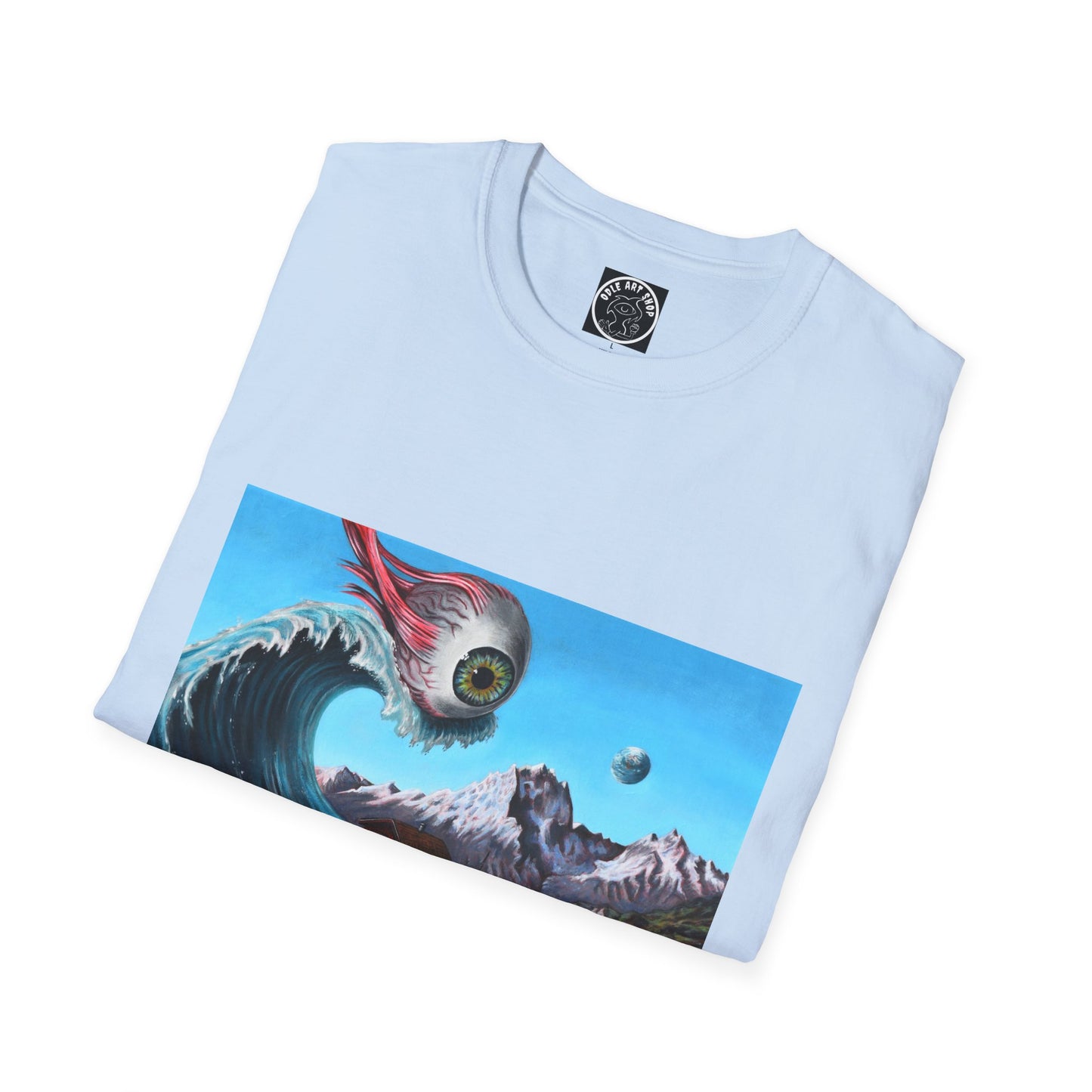 Cosmic Wave T-Shirt — Surreal Meteor Ocean Graphic
