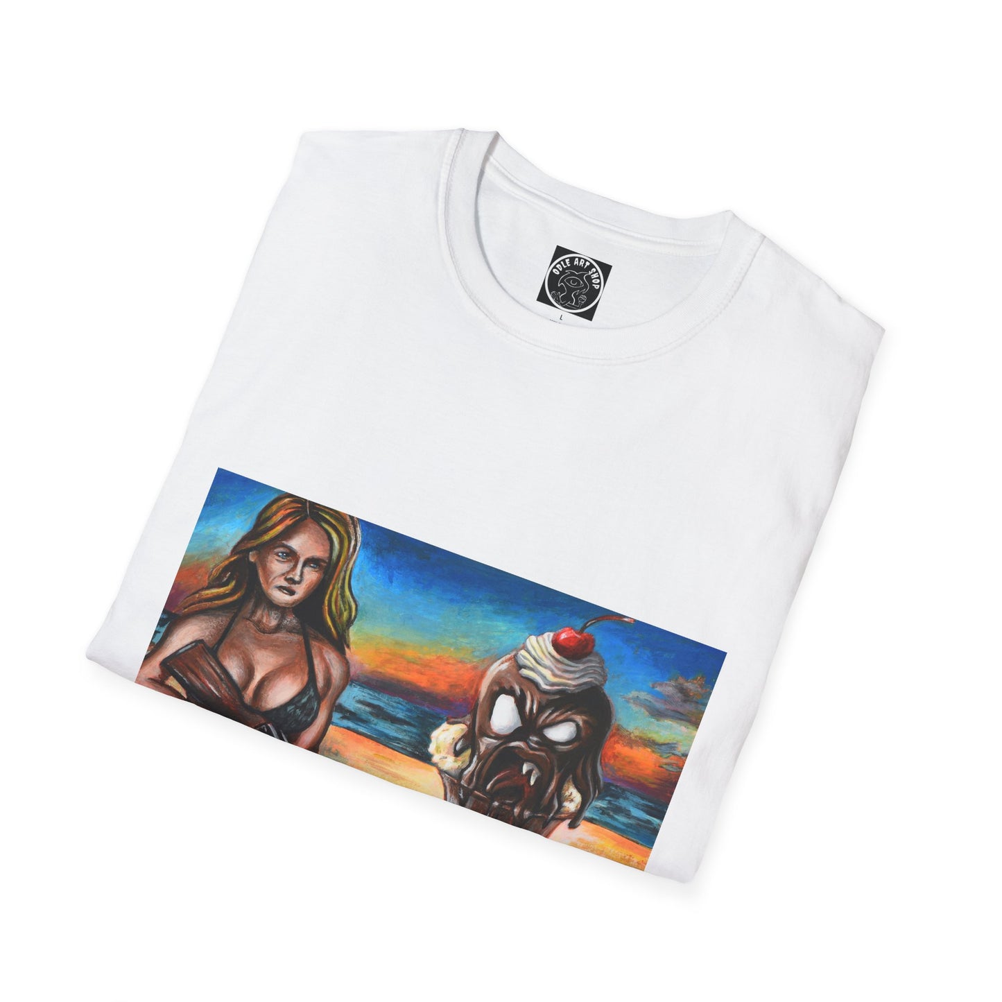 Beach Vibes Graphic Tee, Casual Summer Shirt, Unisex T-Shirt for Beach Lovers, Fun Graphic Shirt, Unique Ice Cream Art