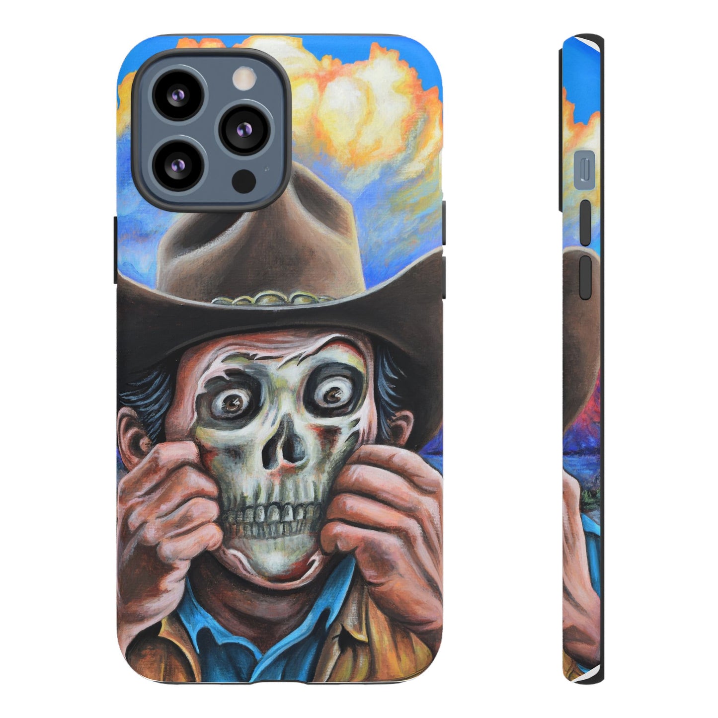 Skull Cowboy Phone Case - Tough Cases with Bold Artwork, Unique Gift for Halloween, Bold Aesthetic, Ideal for Music Lovers, [...]
