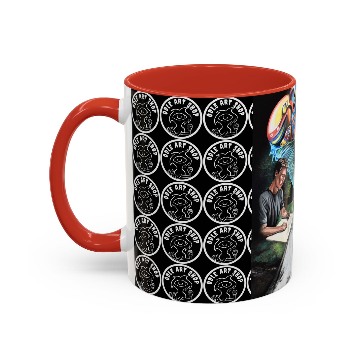 Artistic Accent Coffee Mug - Unique Gift for Coffee Lovers, Creative Aesthetic, Home Decor, Art Enthusiast, Birthday Present, Collectible