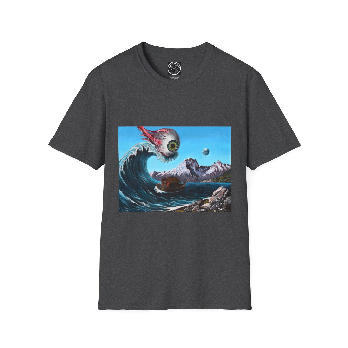 Cosmic Wave T-Shirt — Surreal Meteor Ocean Graphic